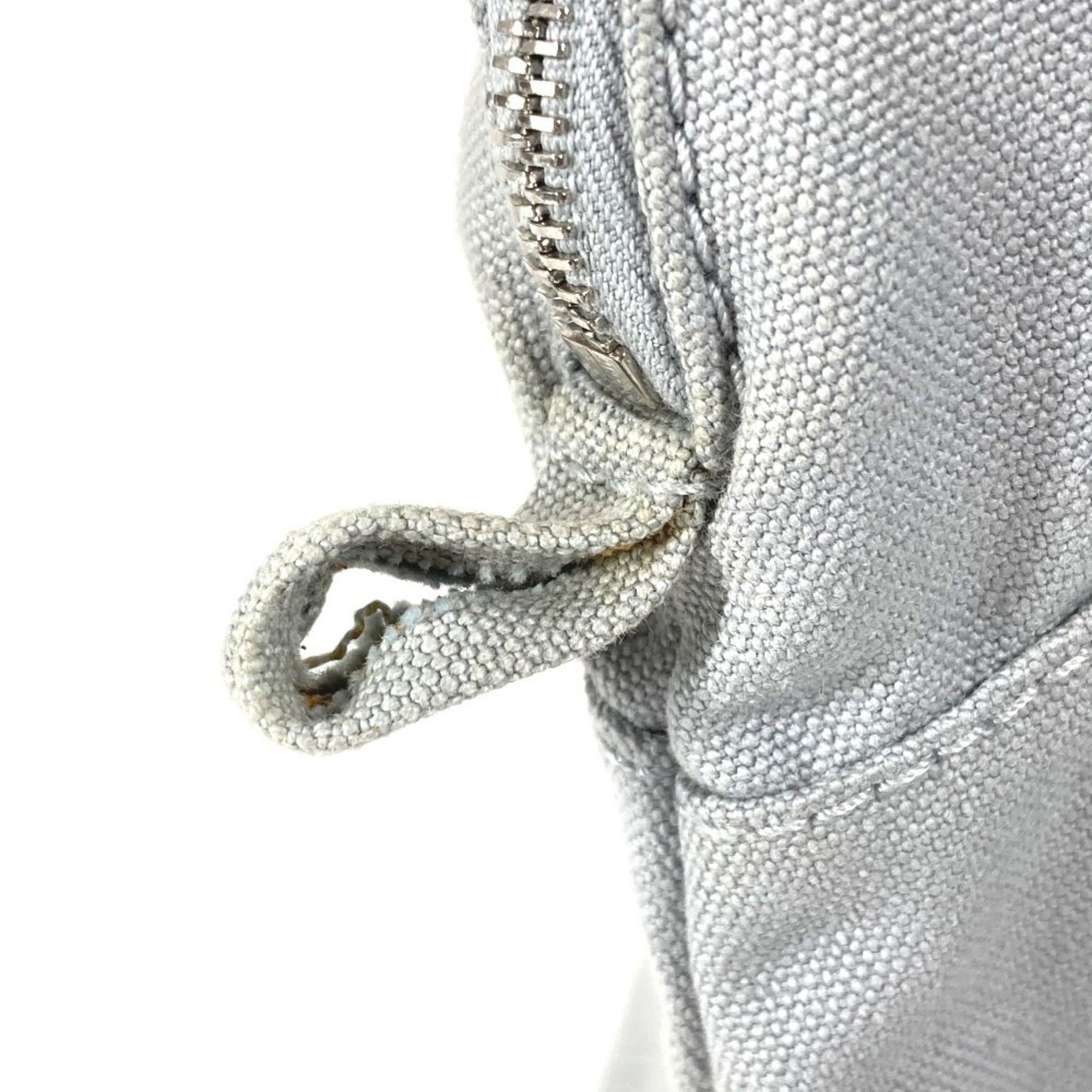 Hermes Gray Canvas Pouch (Pre-Owned)