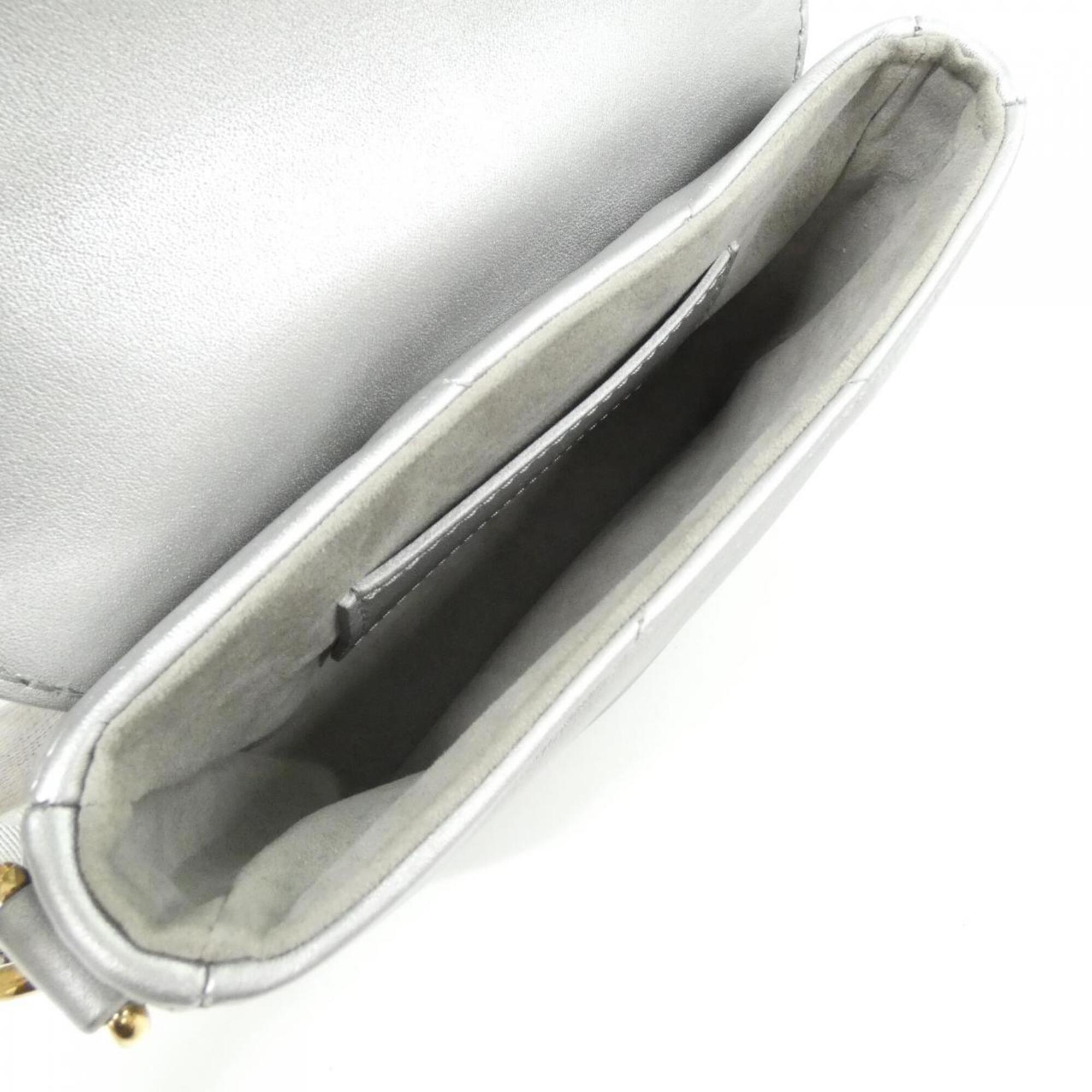 Louis Vuitton Silver Leather Pochette Pouch Shoulder Bag (Pre-Owned)