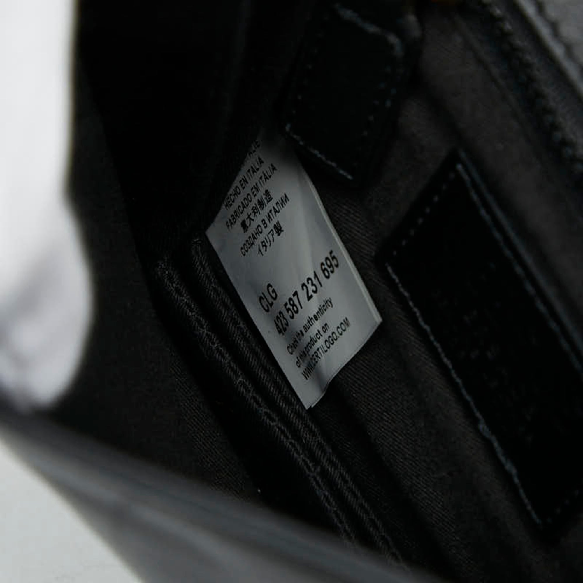 Versace Black Leather Clutch Bag (Pre-Owned)