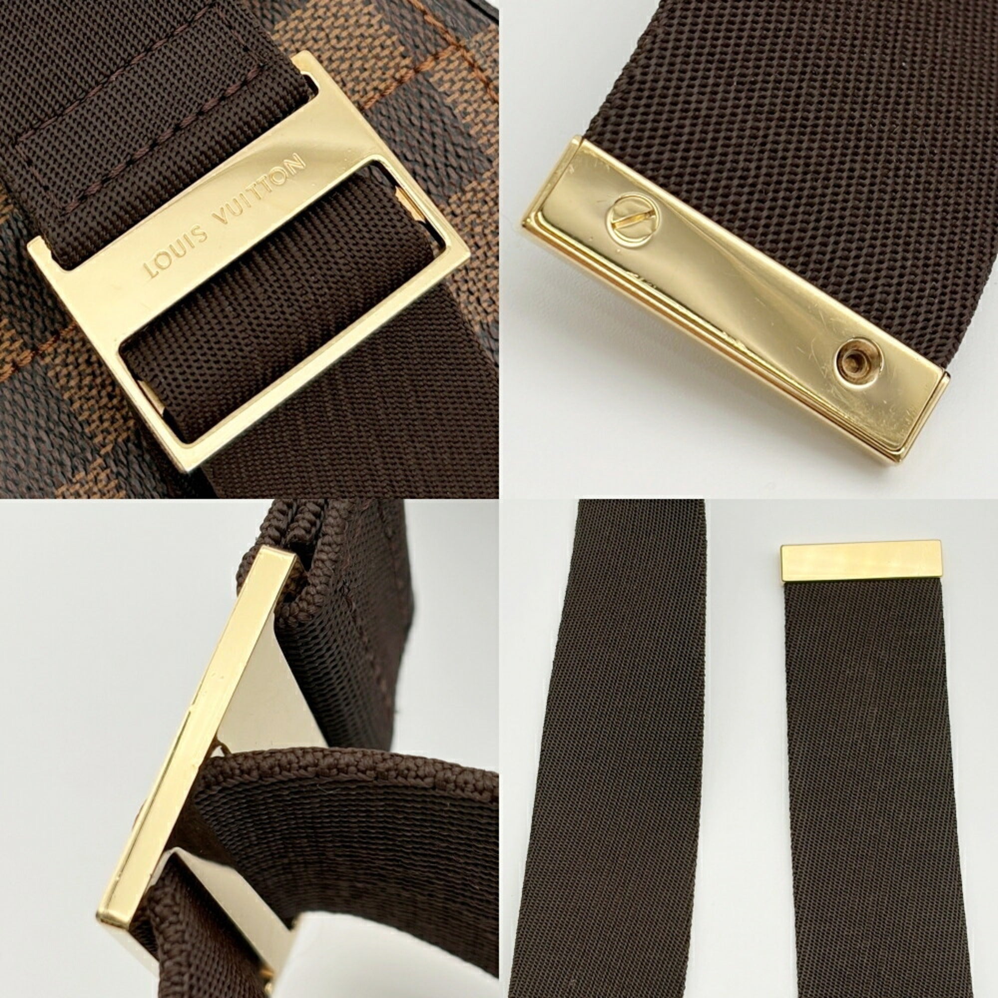 Louis Vuitton Damier Canvas Ebene Pvc Canvas Pouch Sling Bag (Pre-Owned)