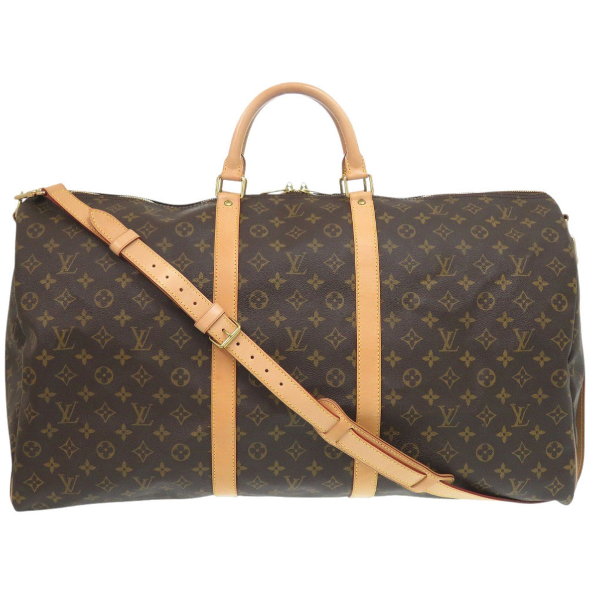 Louis Vuitton Brown Monogram Canvas Boston Bag (Pre-Owned)