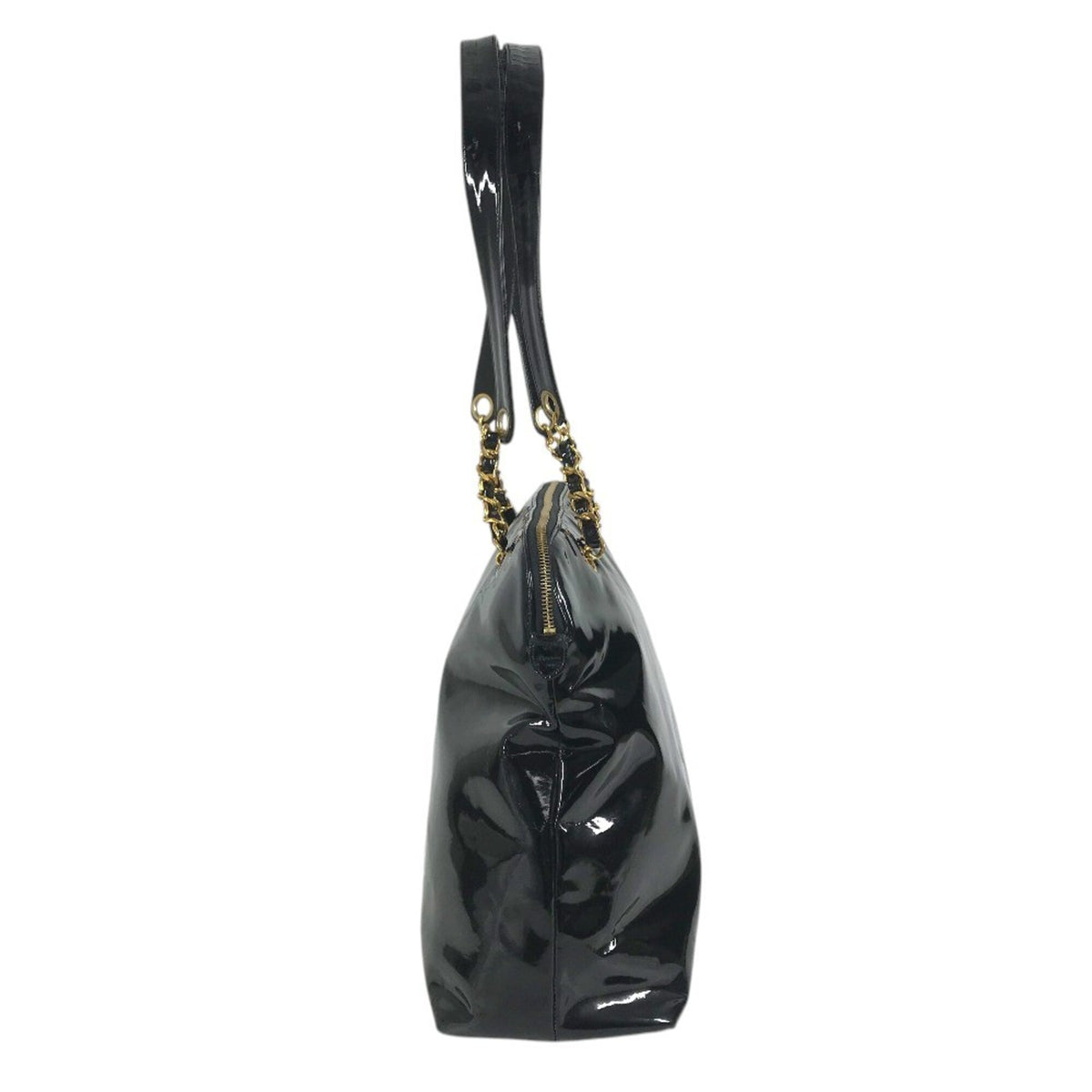 Chanel Black Leather Shoulder Bag Tote Bag (Pre-Owned)