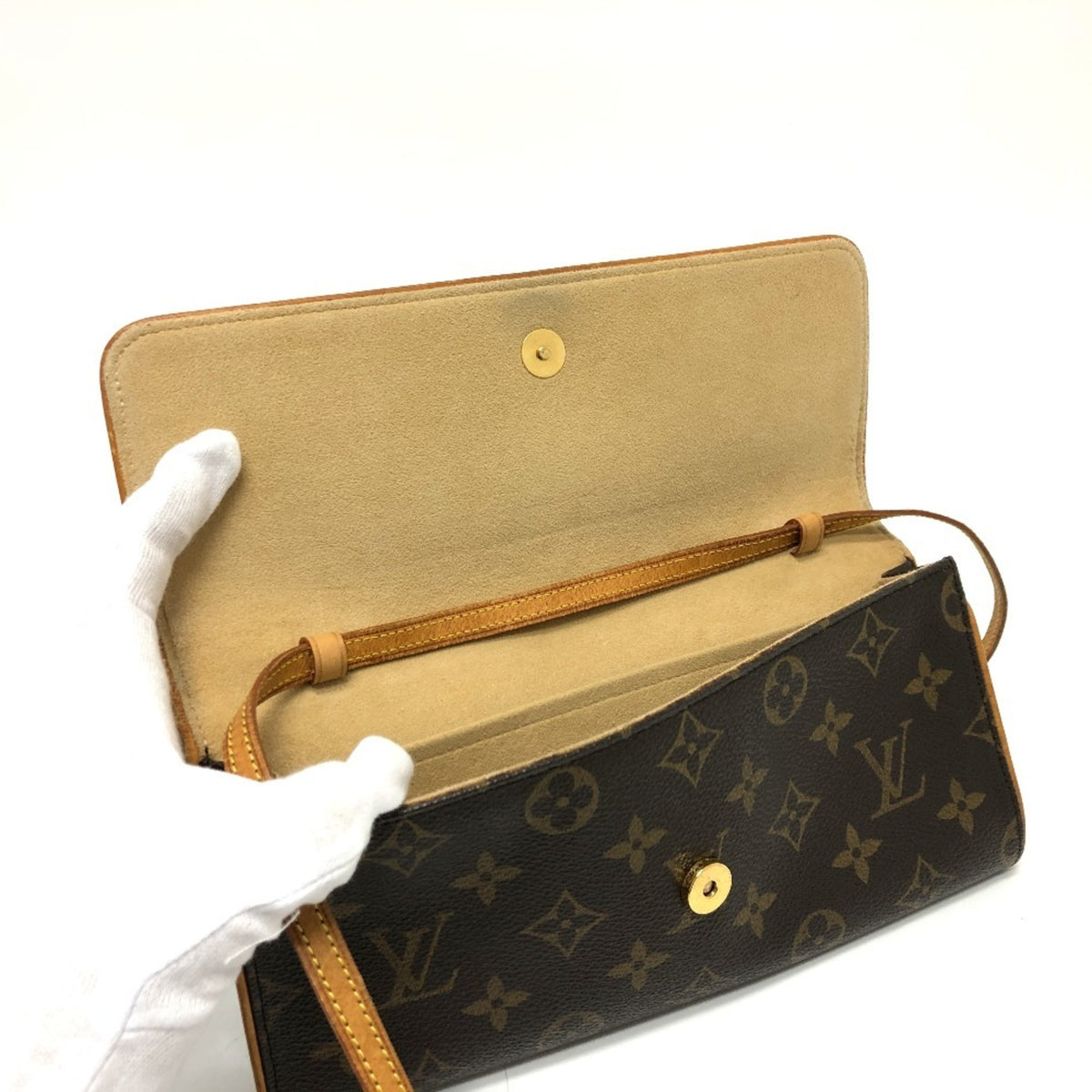 Louis Vuitton Monogram Brown Monogram Pochette Shoulder Bag (Pre-Owned)