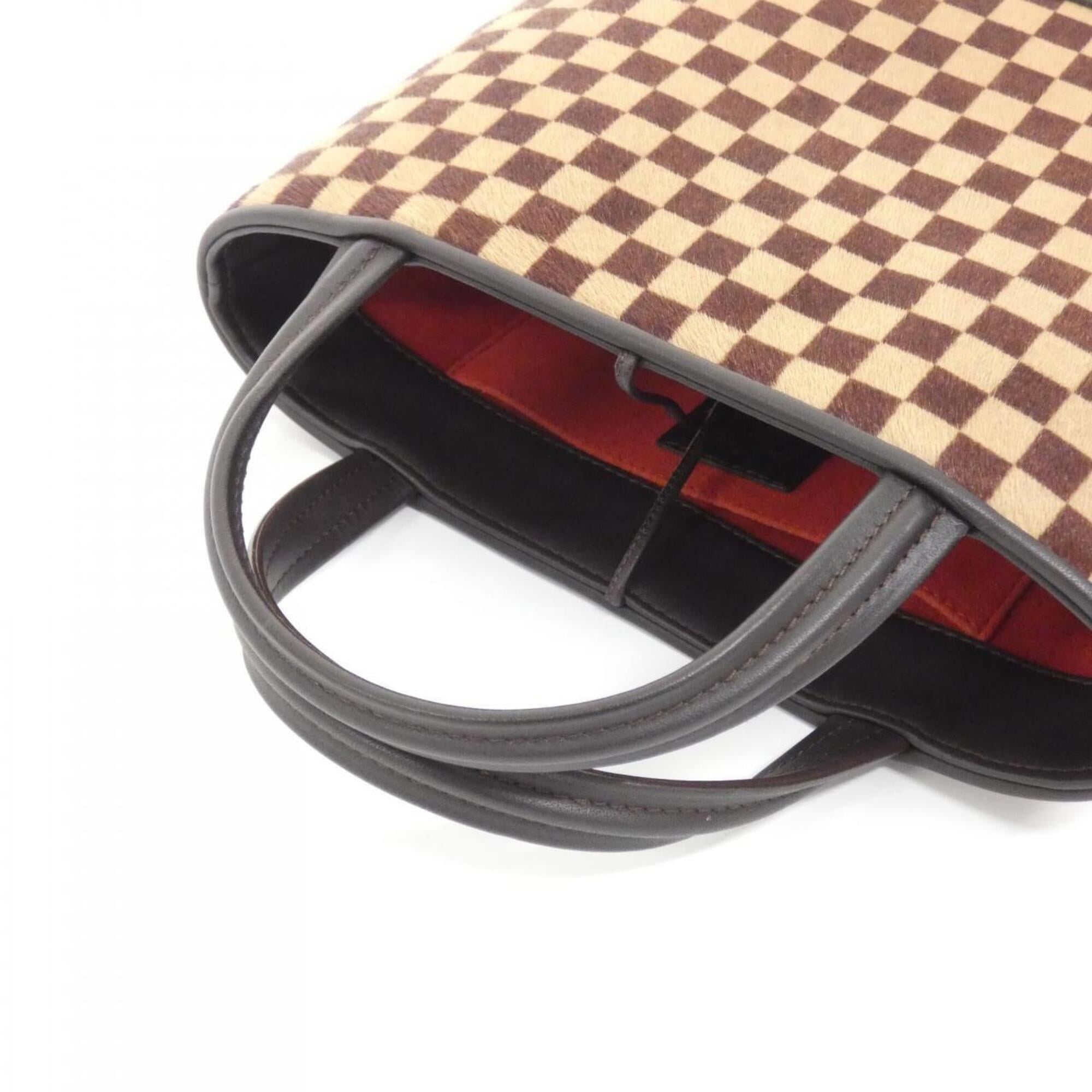 Louis Vuitton Ebene Leather Handbag (Pre-Owned)
