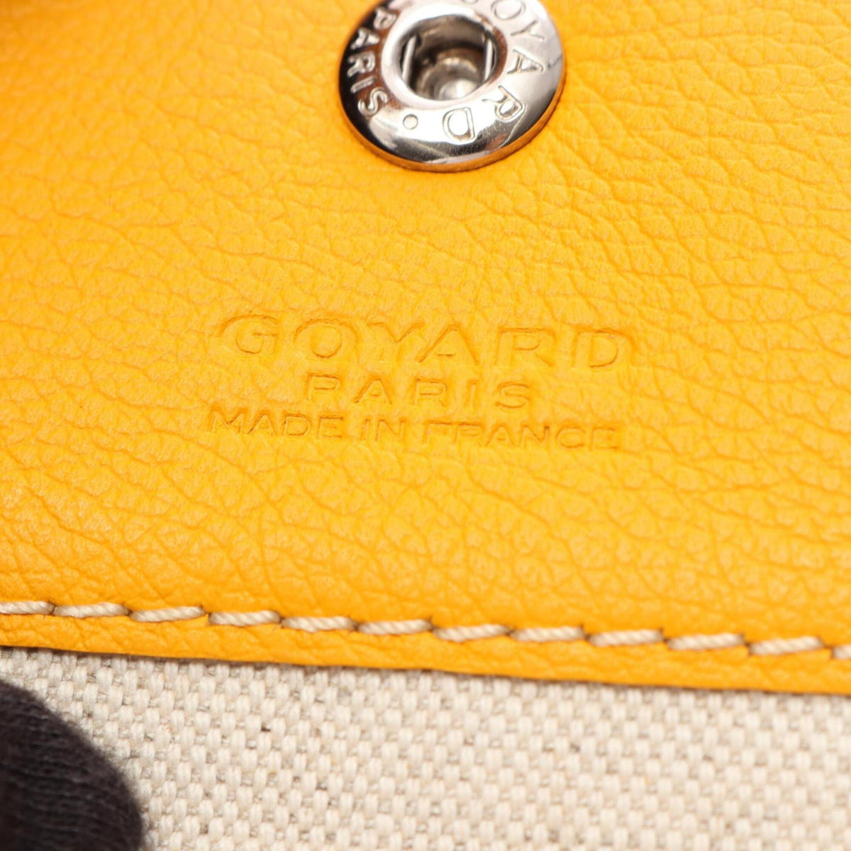 Goyard Brown White Yellow Coated Canvas Leather Handbag Tote Bag (Pre-Owned)