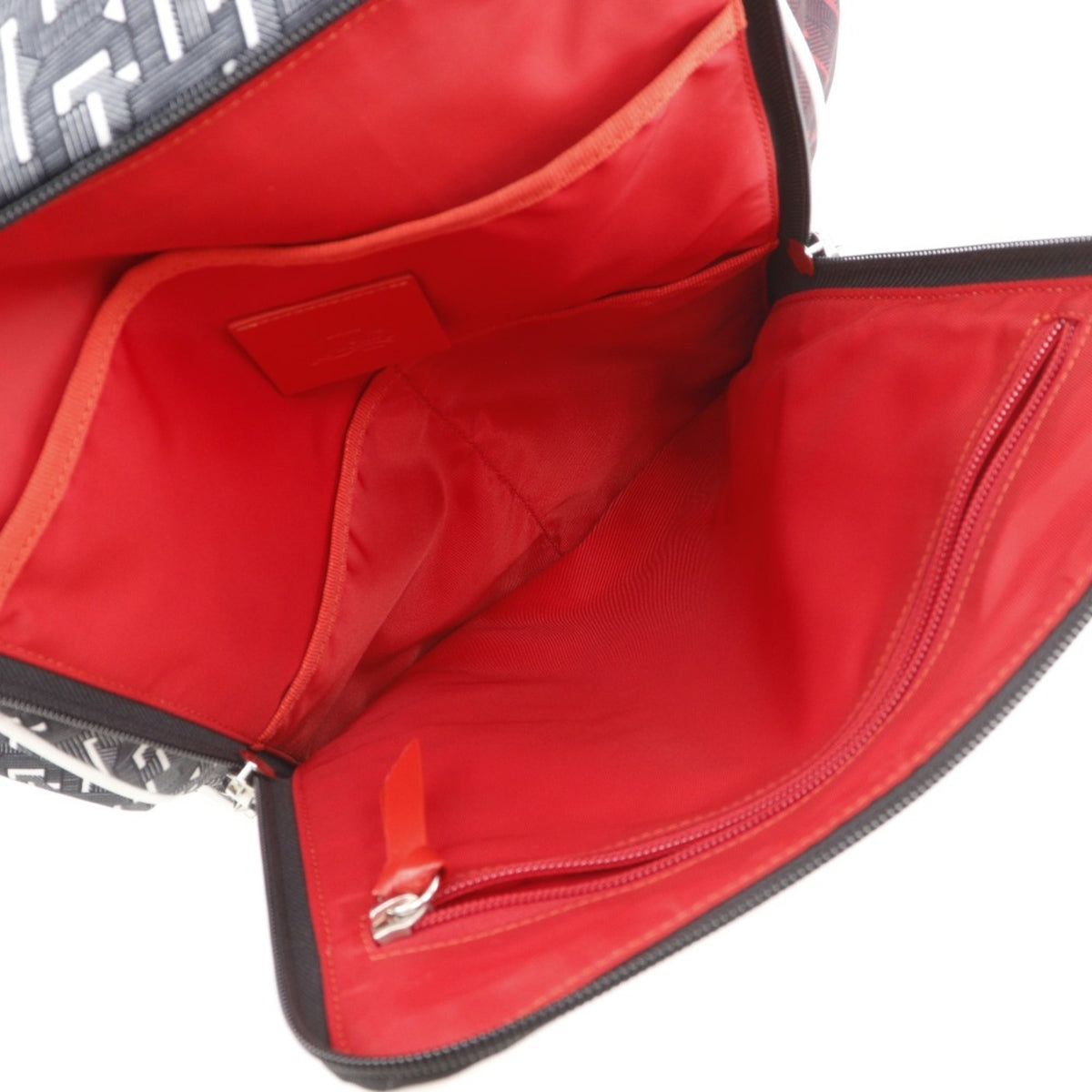 Christian Louboutin Black Red Color Nylon Backpack (Pre-Owned)