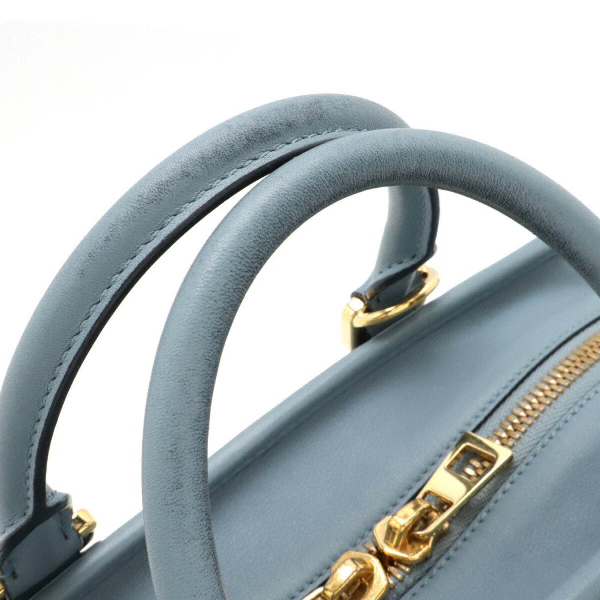 Loewe Amazona Baby Blue Light Blue Leather Boston Bag Handbag Shoulder Bag (Pre-Owned)