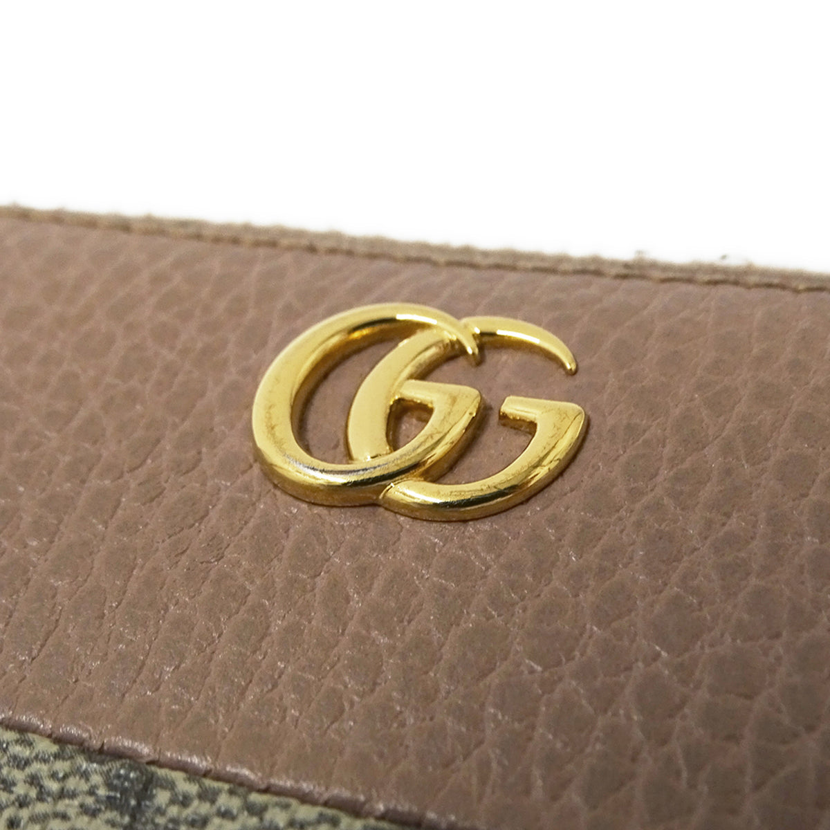 Gucci Gg Supreme Brown Pink Beige Gg Supreme Long Wallet (Bi-Fold) (Pre-Owned)