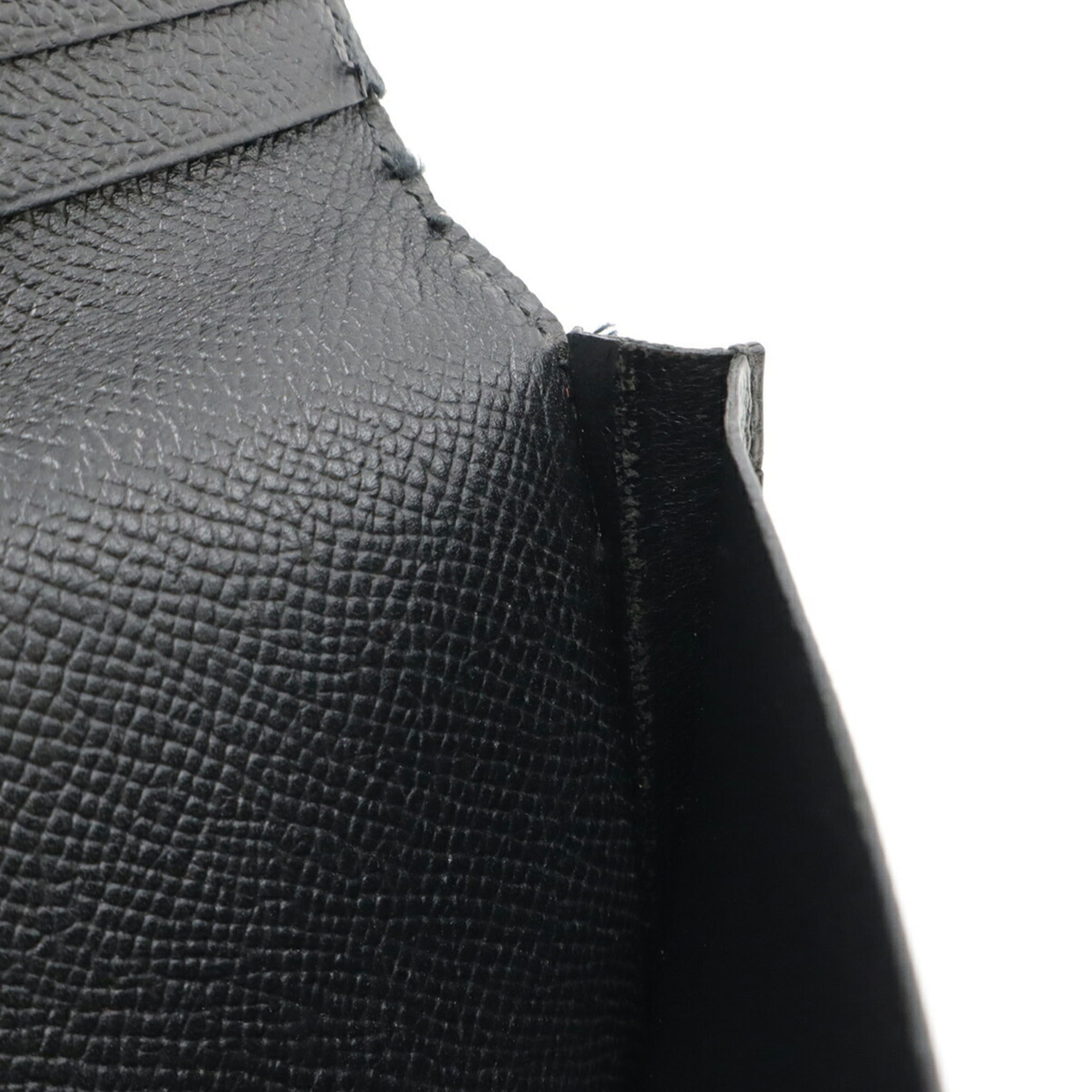Hermes Black Epsom Leather Long Bill Wallet (Bi-Fold) (Pre-Owned)