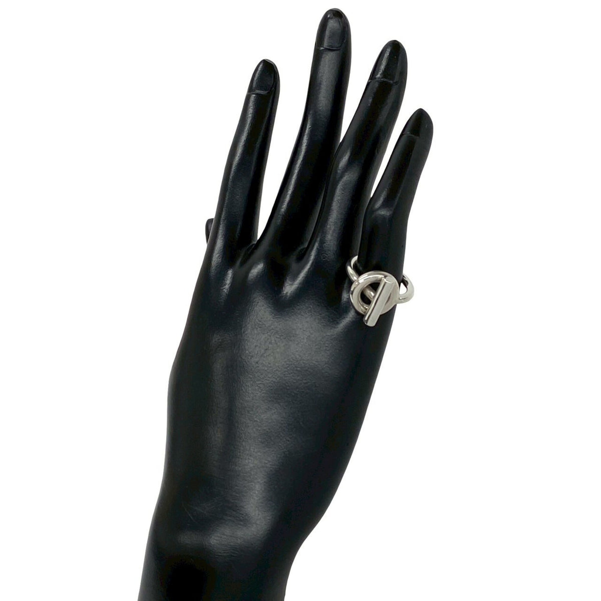 Hermes Silver Silver 925 Band Ring (Pre-Owned)