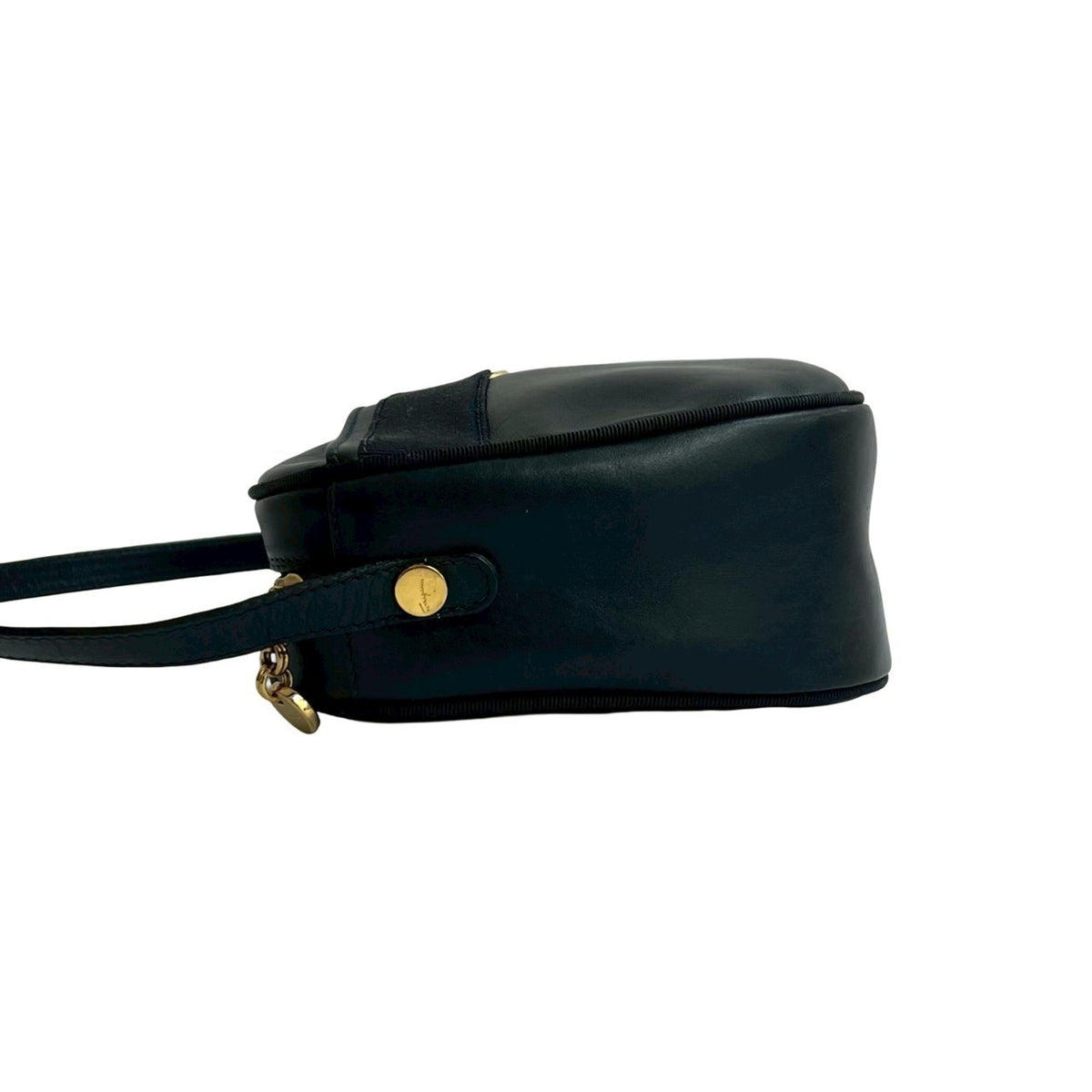 Salvatore Ferragamo Navy Leather Pochette Shoulder Bag (Pre-Owned)