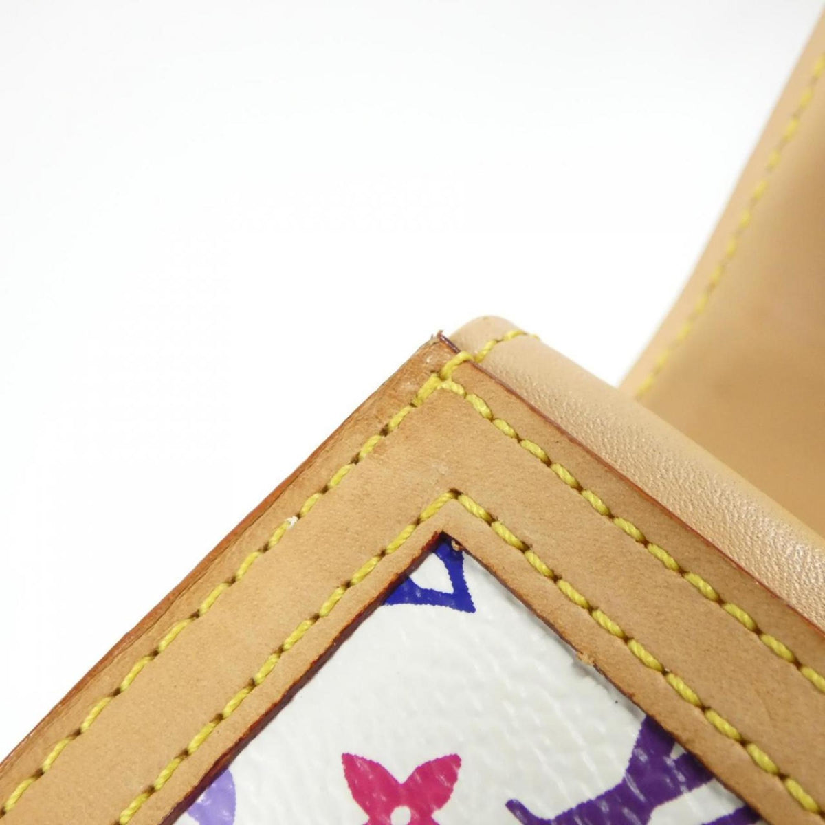 Louis Vuitton Multi-Color White Coated Canvas Coin Purse/Coin Case (Pre-Owned)