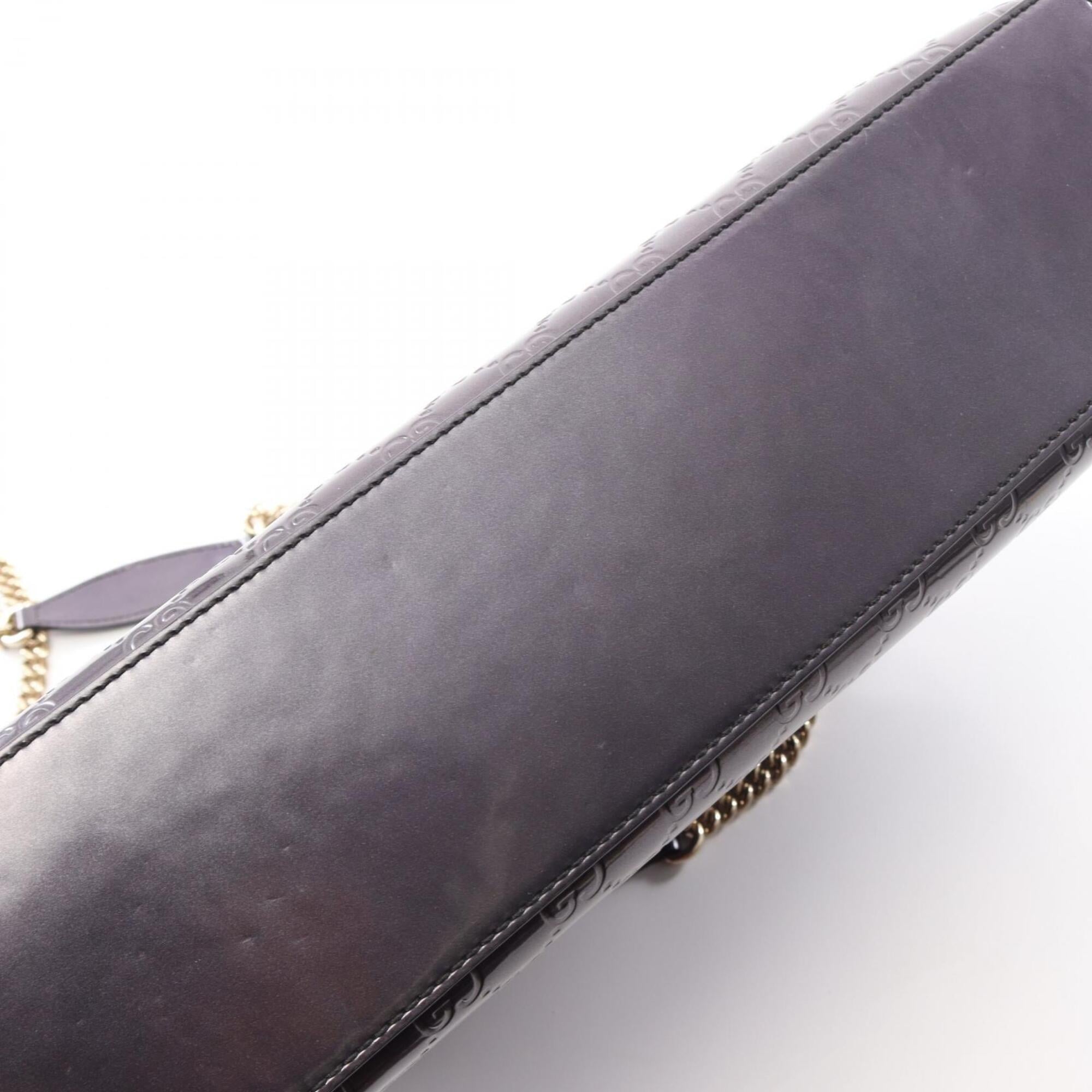 Gucci Purple Leather Handbag Shoulder Bag (Pre-Owned)