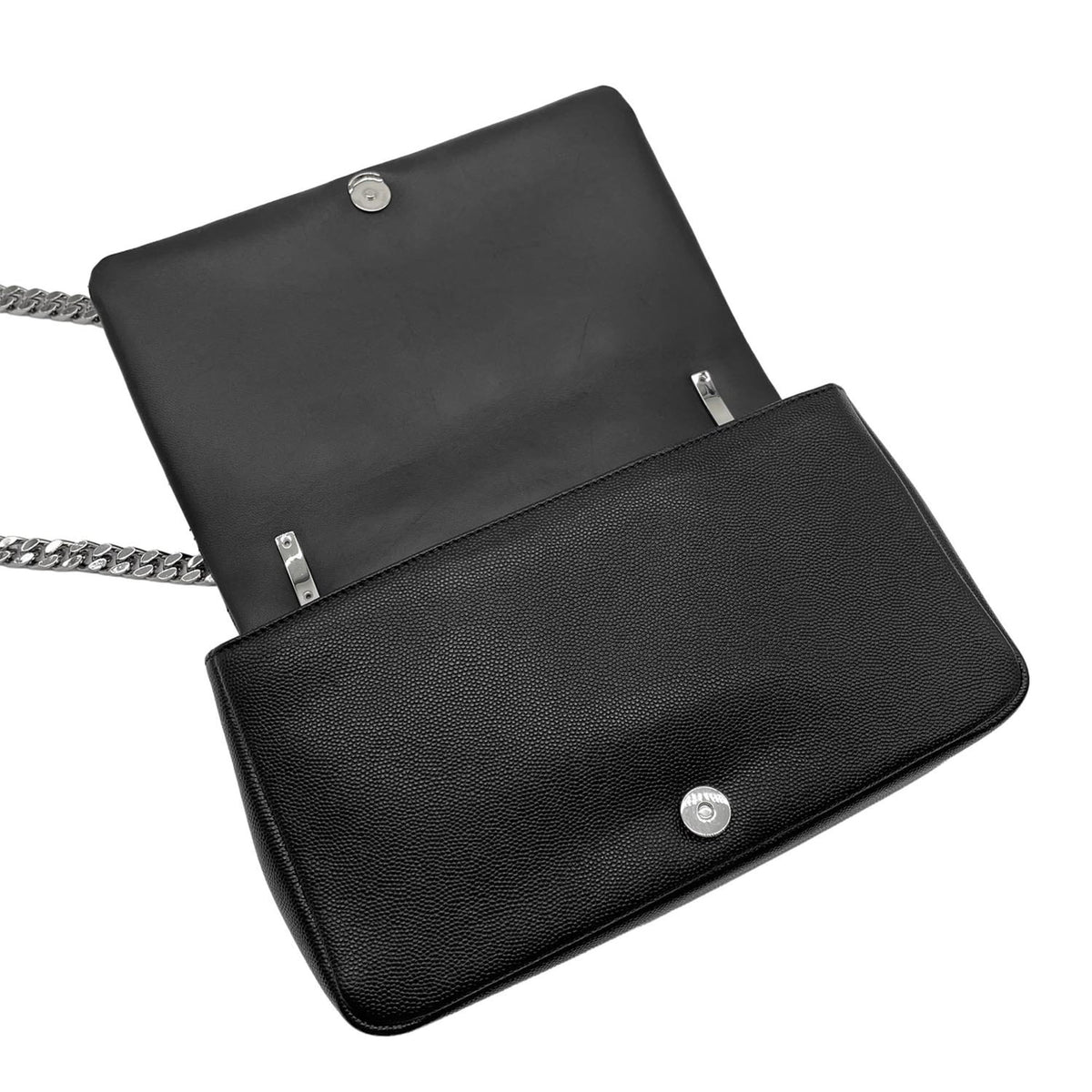 Burberry Black Silver Leather Shoulder Bag (Pre-Owned)