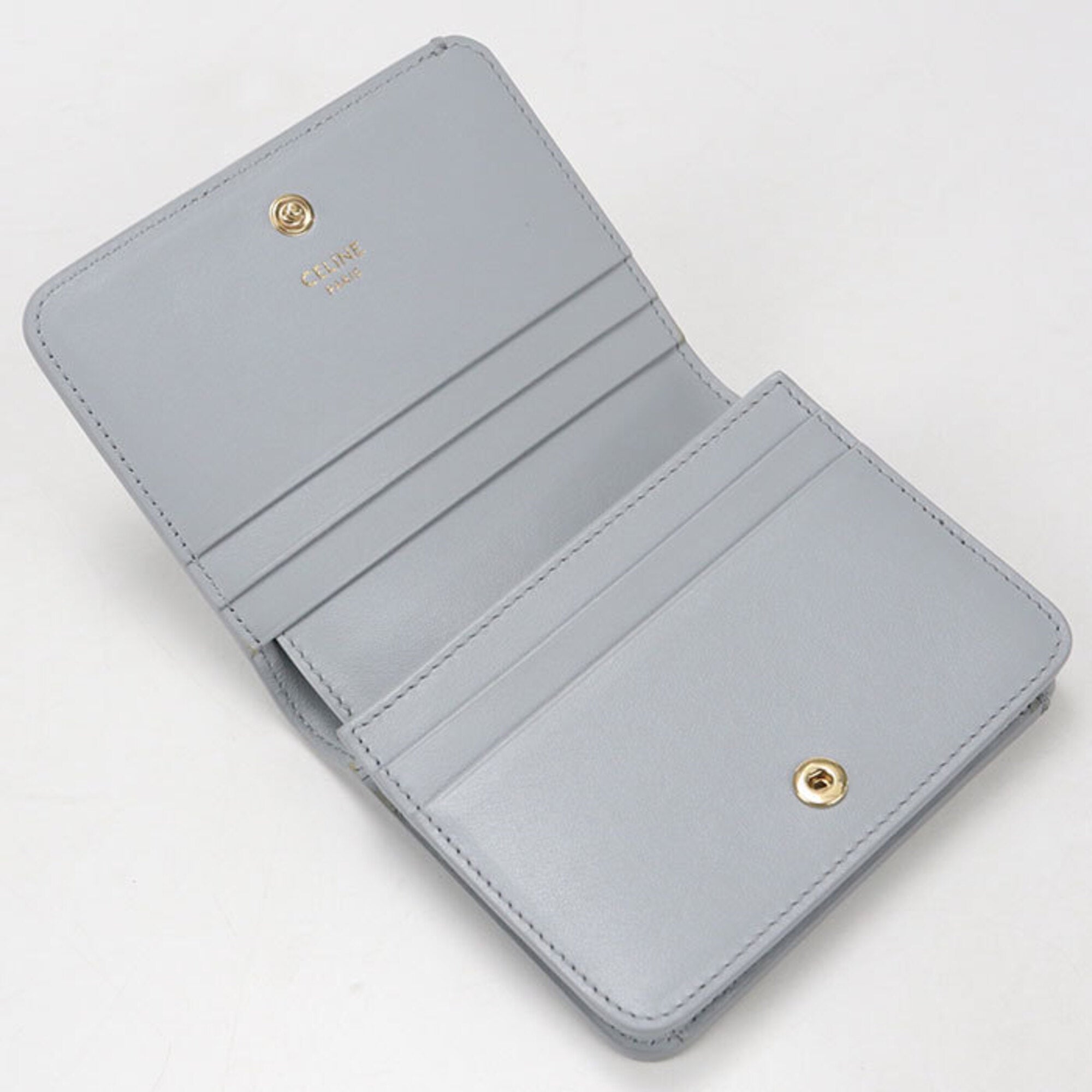 Celine Blue Leather Wallet (Bi-Fold) (Pre-Owned)