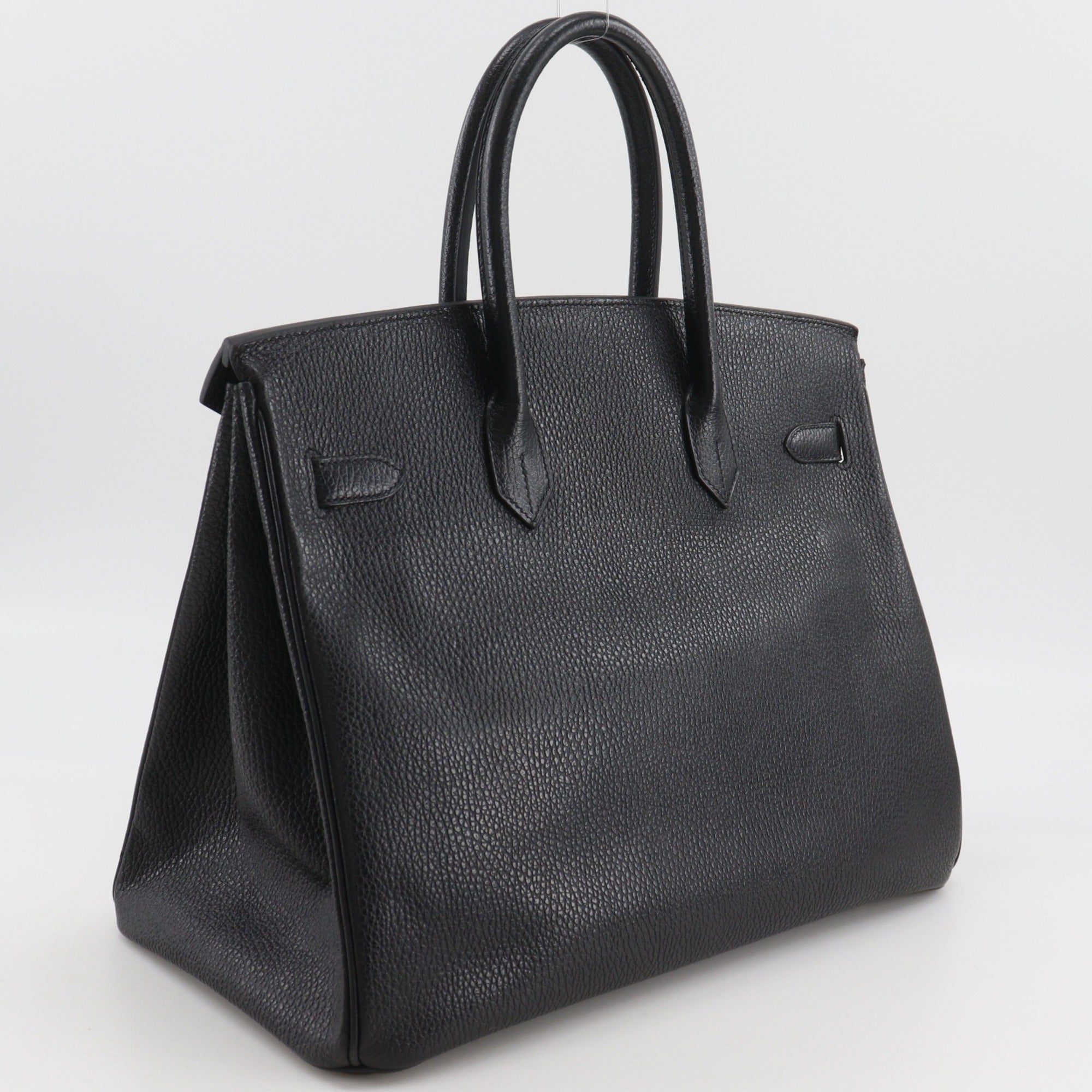 Hermes Birkin Black Fjord Leather Handbag (Pre-Owned)