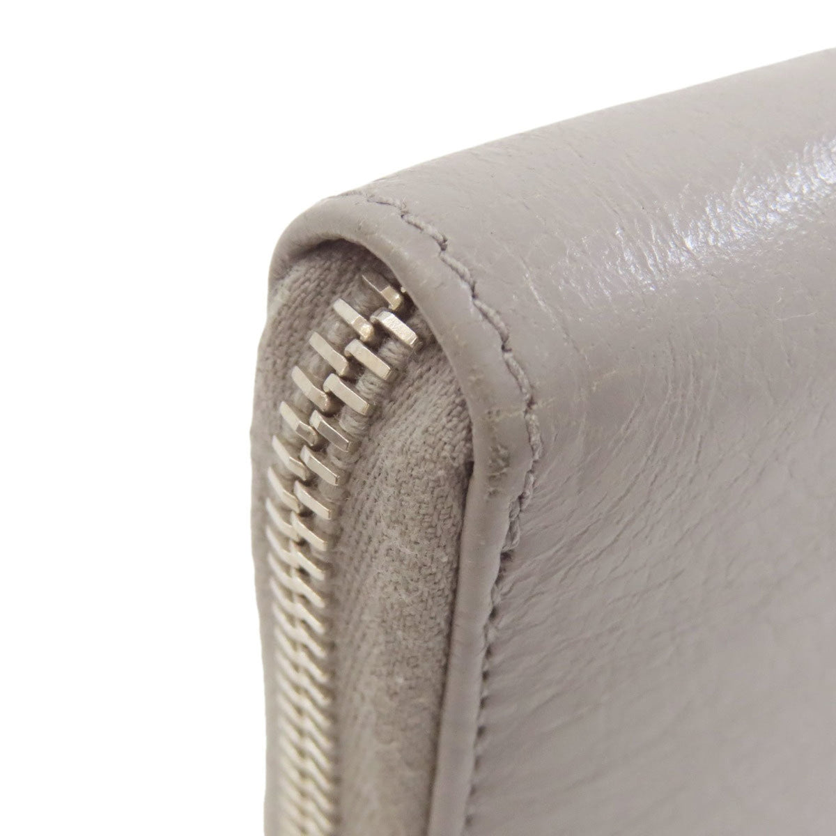 Balenciaga Gray Leather Long Wallet (Bi-Fold) (Pre-Owned)