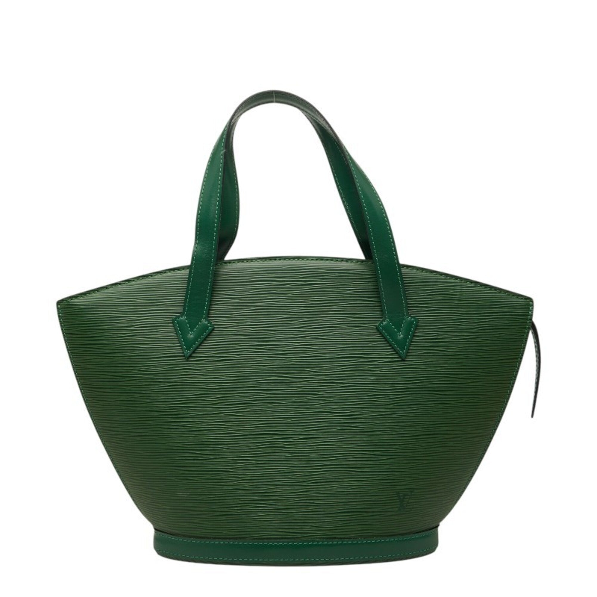Louis Vuitton Borneo Green Leather Handbag (Pre-Owned)