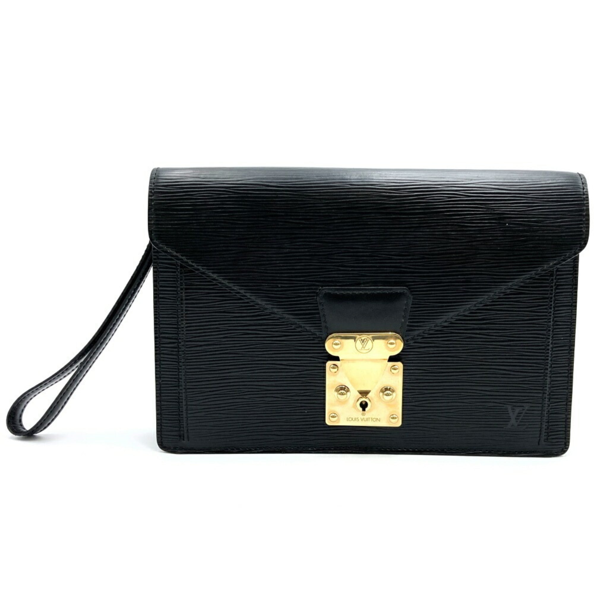 Louis Vuitton Black Noir Epi Leather Clutch Bag (Pre-Owned)