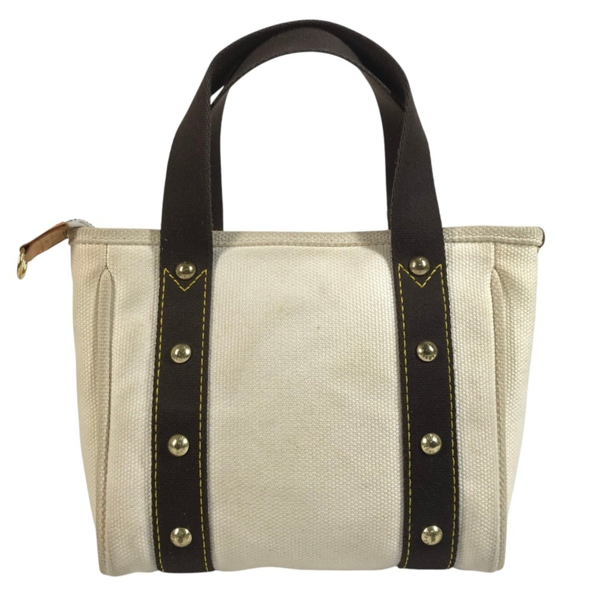 Louis Vuitton Antigua Brown White Canvas Handbag Tote Bag (Pre-Owned)
