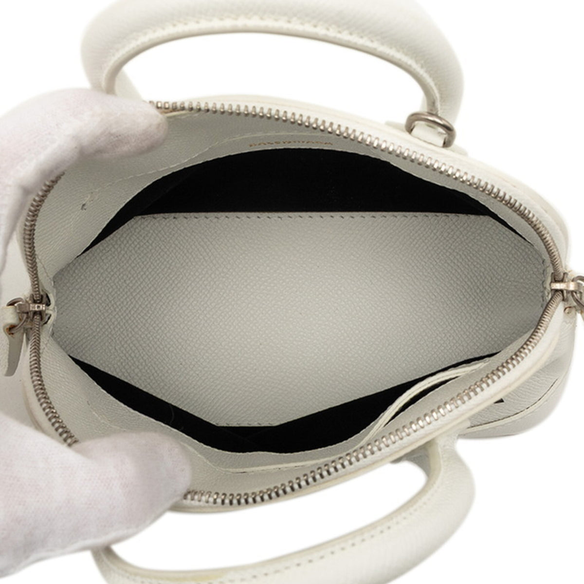 Balenciaga White Leather Handbag Shoulder Bag (Pre-Owned)