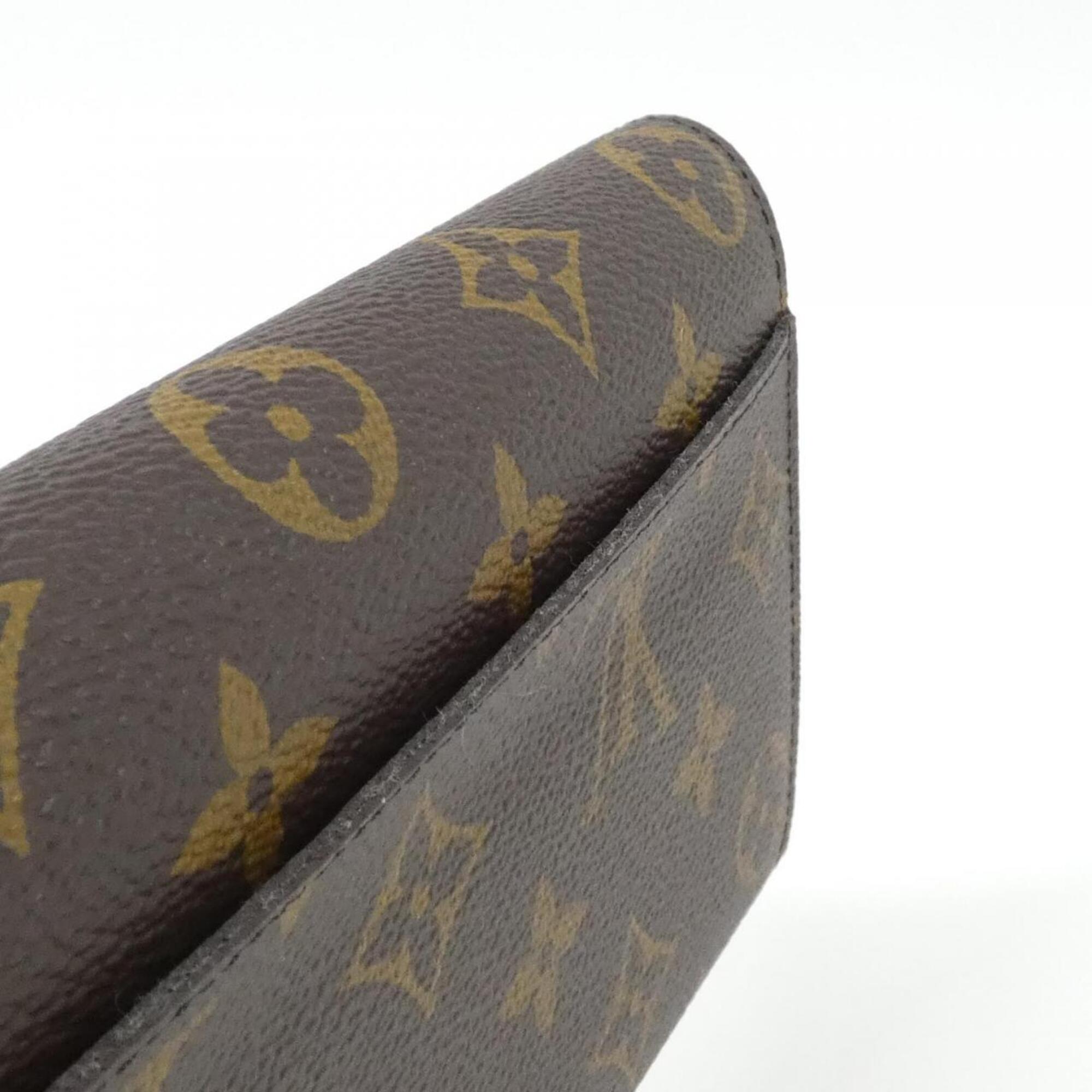 Louis Vuitton Brown Coated Canvas Long Wallet (Bi-Fold) (Pre-Owned)