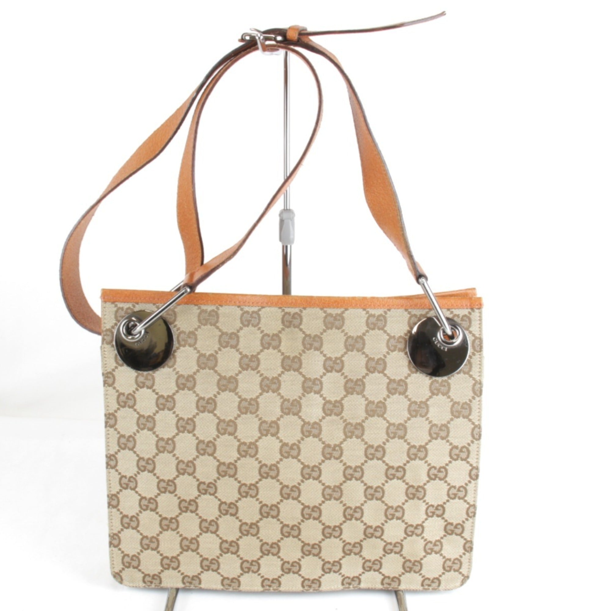 Gucci Gg Canvas Orange Gg Canvas Shoulder Bag (Pre-Owned)