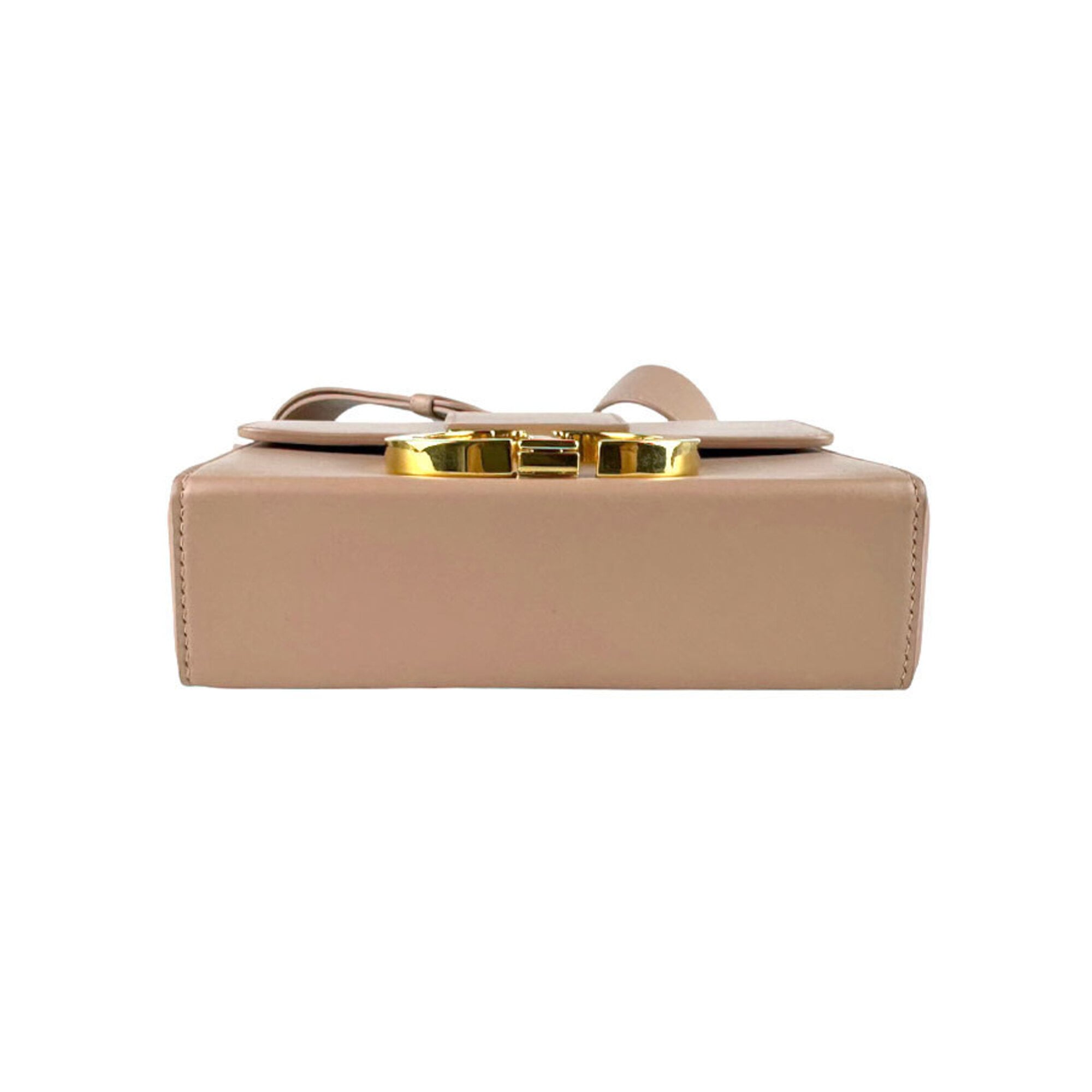 Christian Dior Pink Beige Leather Shoulder Bag (Pre-Owned)