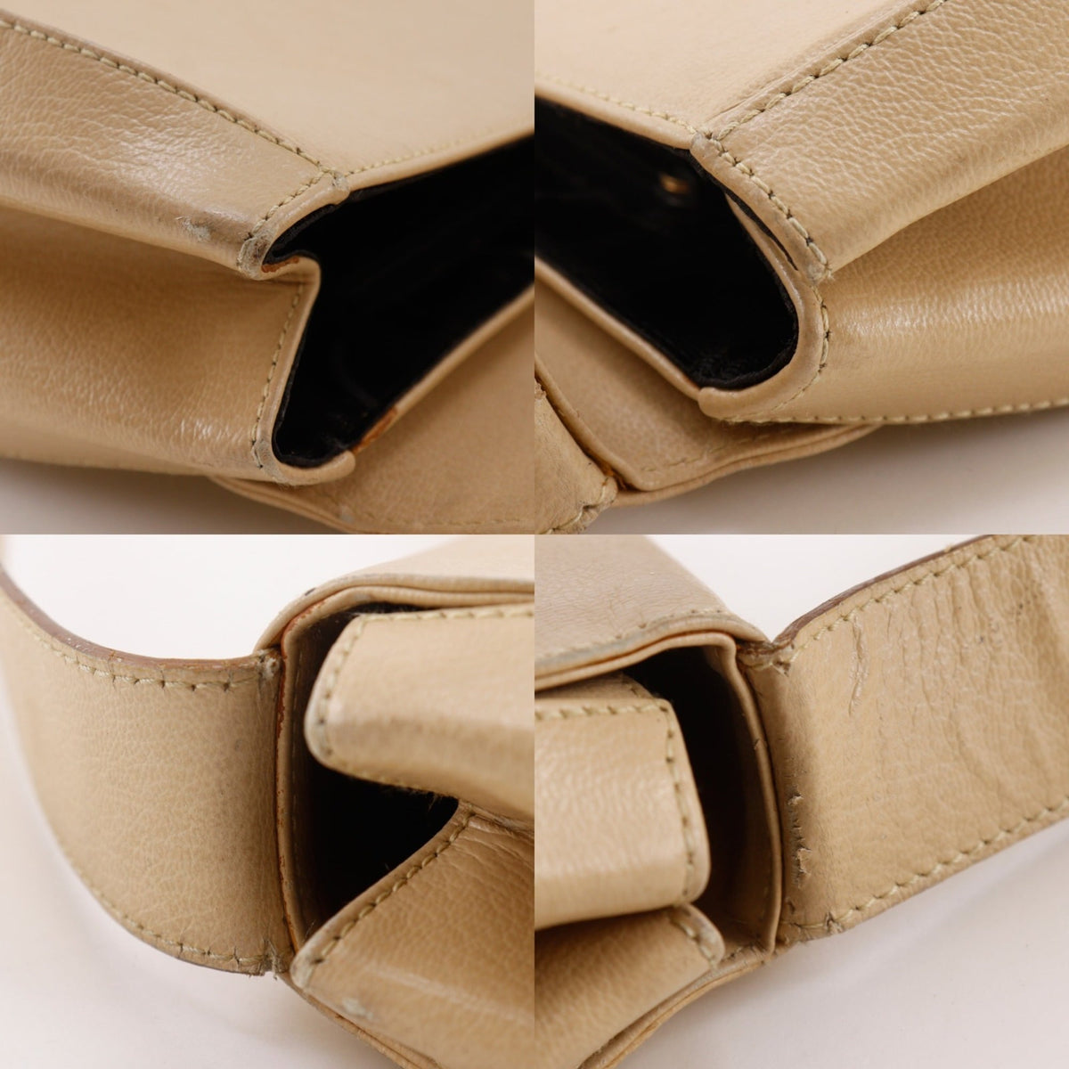 Salvatore Ferragamo Gancini Beige Shoulder Bag (Pre-Owned)