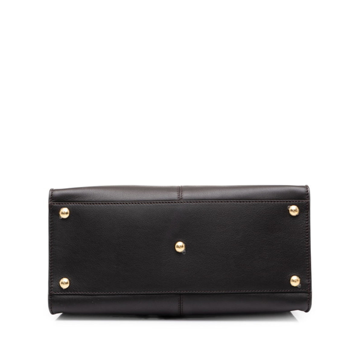 Fendi Dark Brown Leather Handbag Shoulder Bag (Pre-Owned)