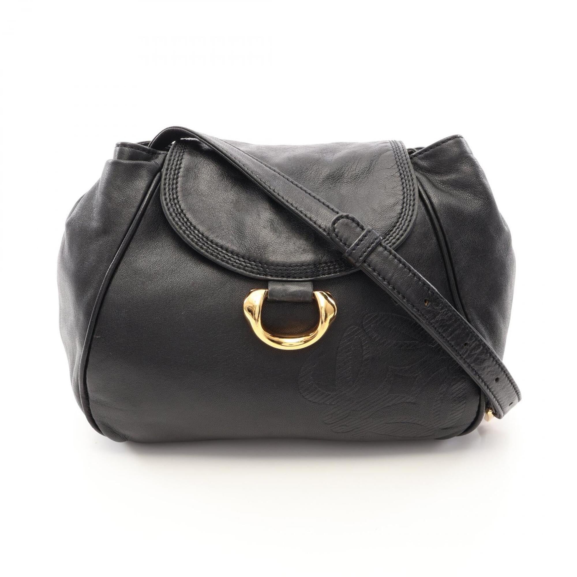 Loewe Black Leather Shoulder Bag (Pre-Owned)