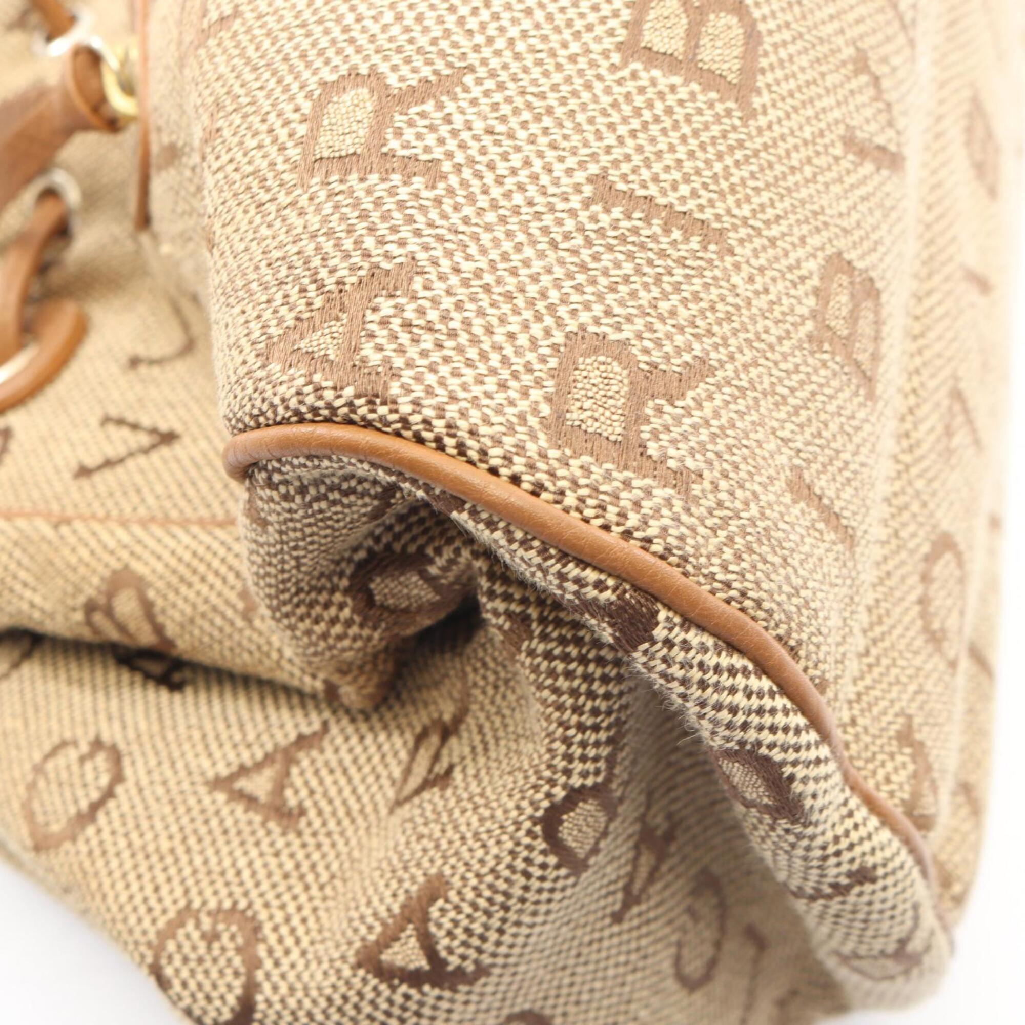Bvlgari Beige Brown Canvas Leather Handbag Tote Bag (Pre-Owned)