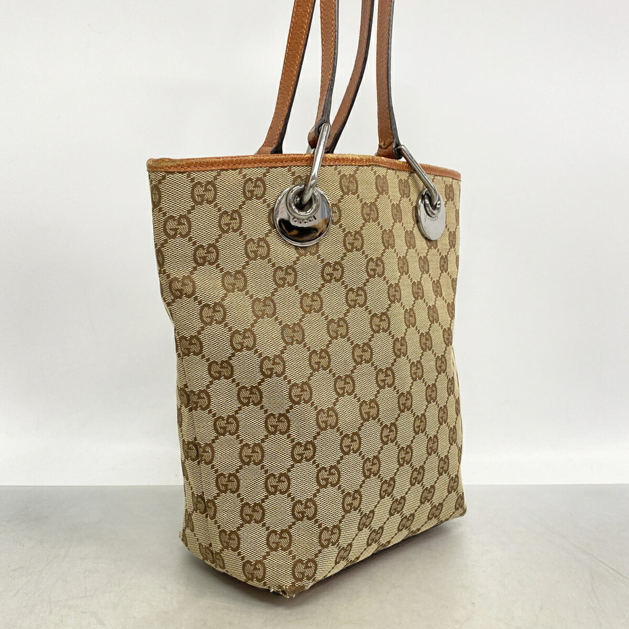 Gucci Beige Canvas Tote Bag (Pre-Owned)