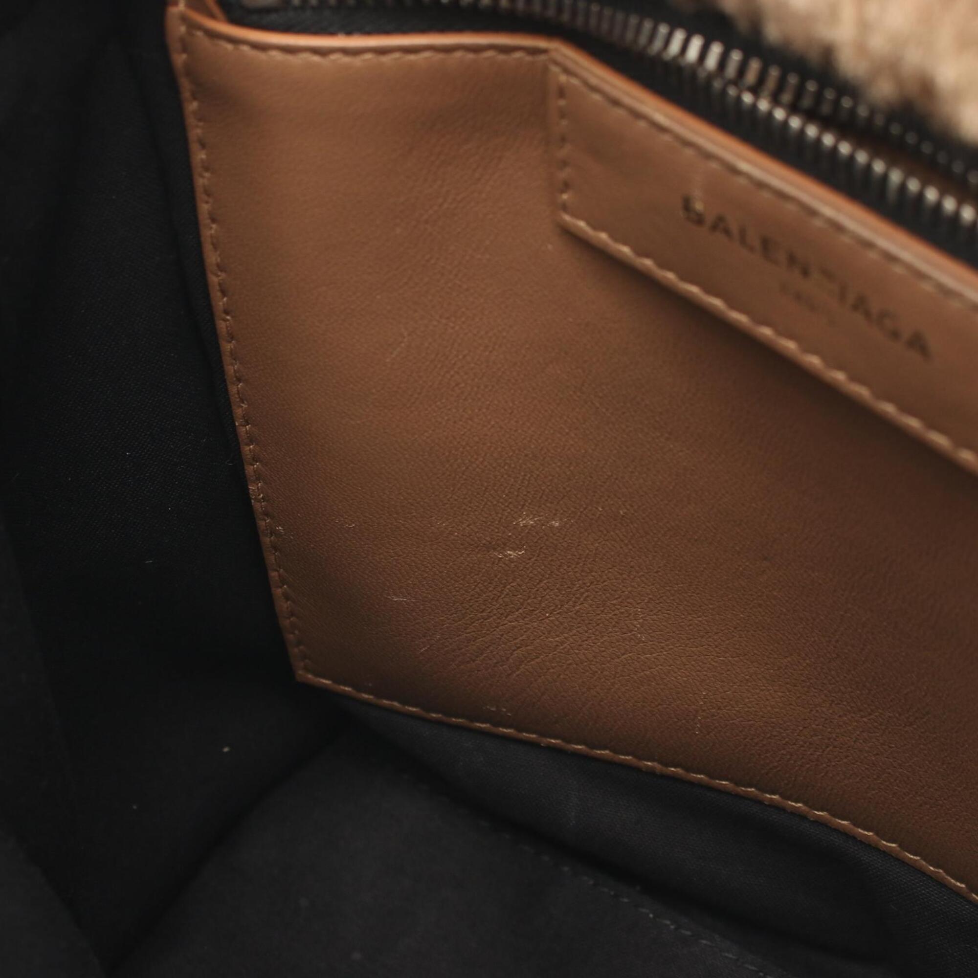 Balenciaga Brown Leather Handbag Tote Bag (Pre-Owned)