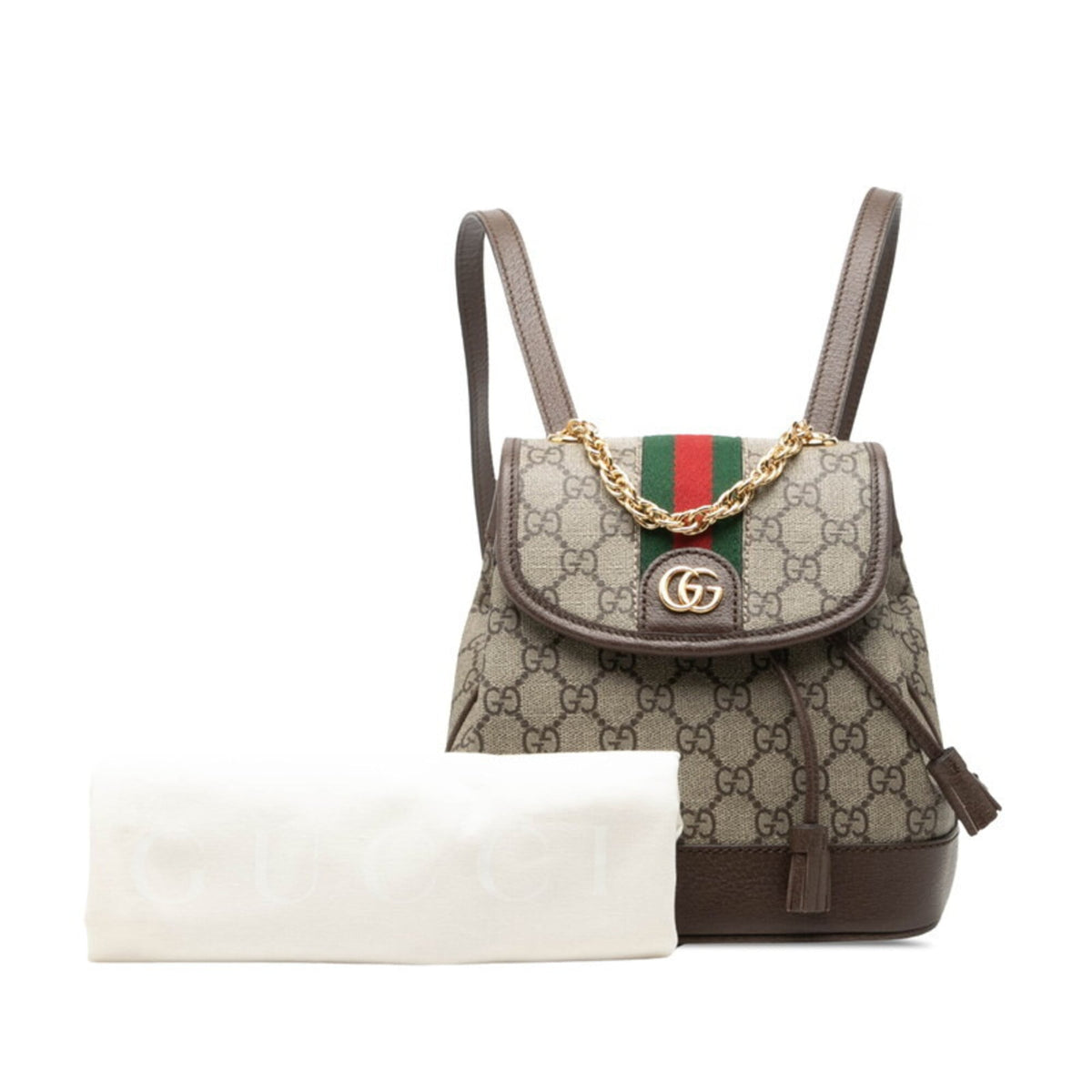 Gucci Beige Brown Gg Supreme Backpack (Pre-Owned)