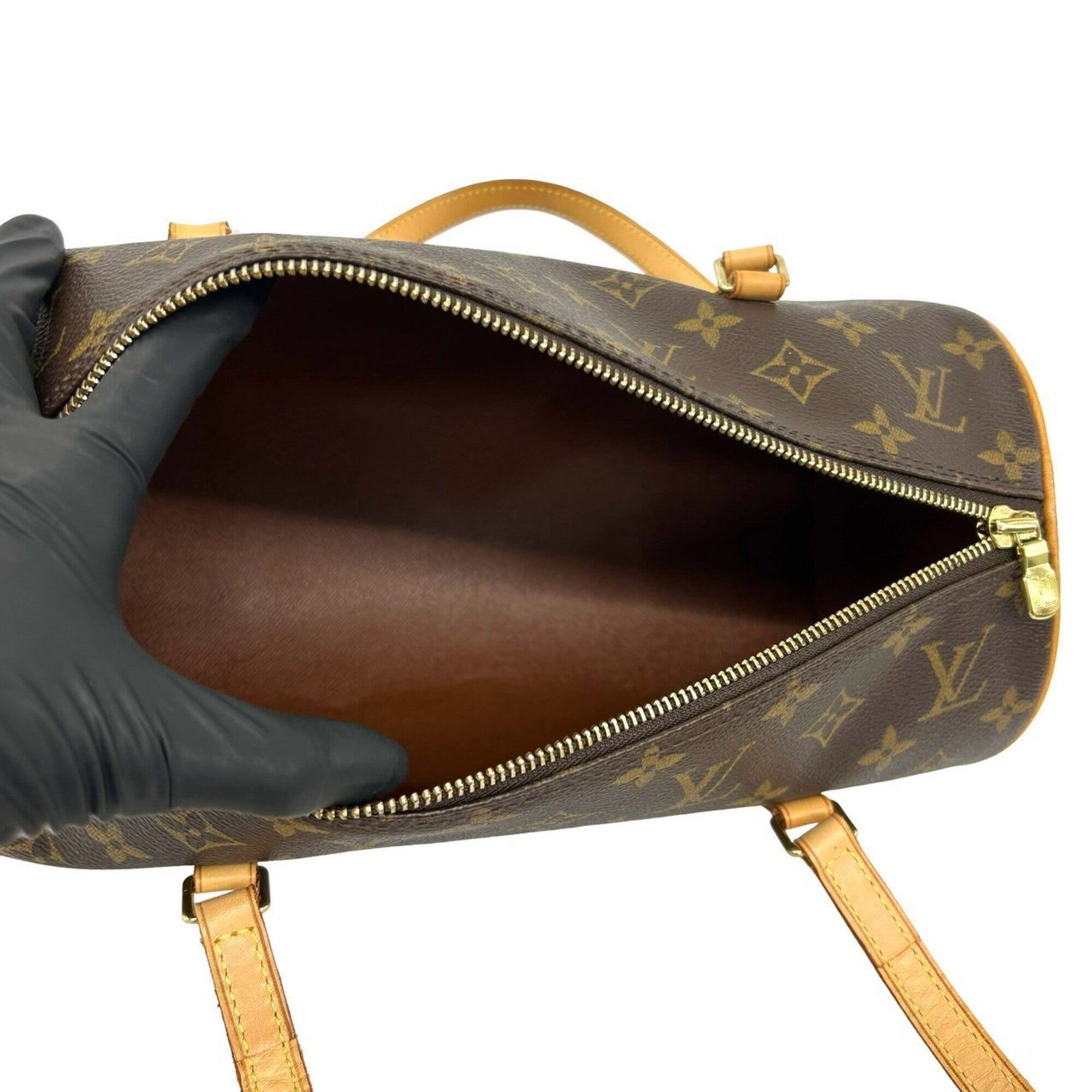 Louis Vuitton Brown Leather Pvc Boston Bag Handbag (Pre-Owned)