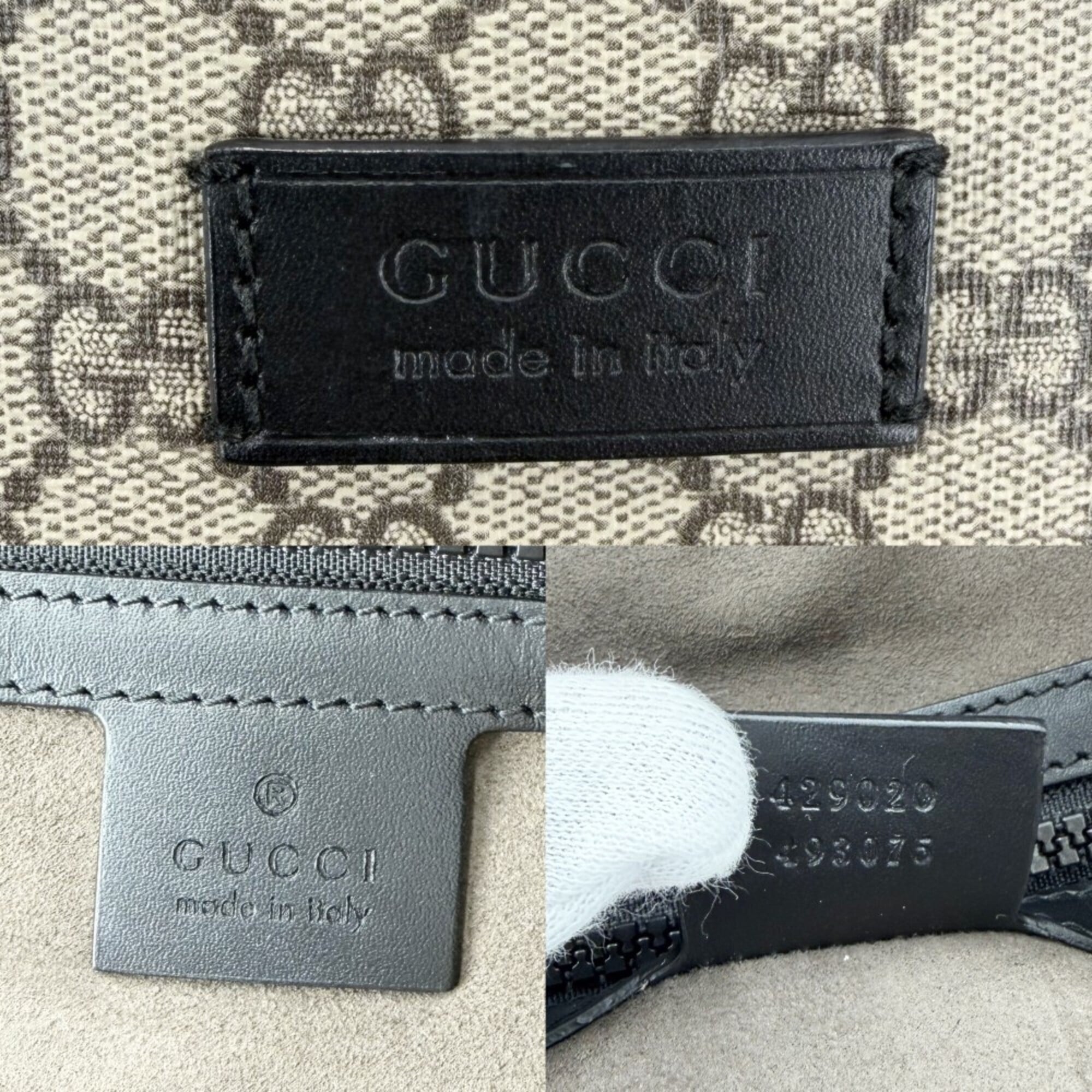 Gucci Beige Black Brown Gg Supreme (Pre-Owned)