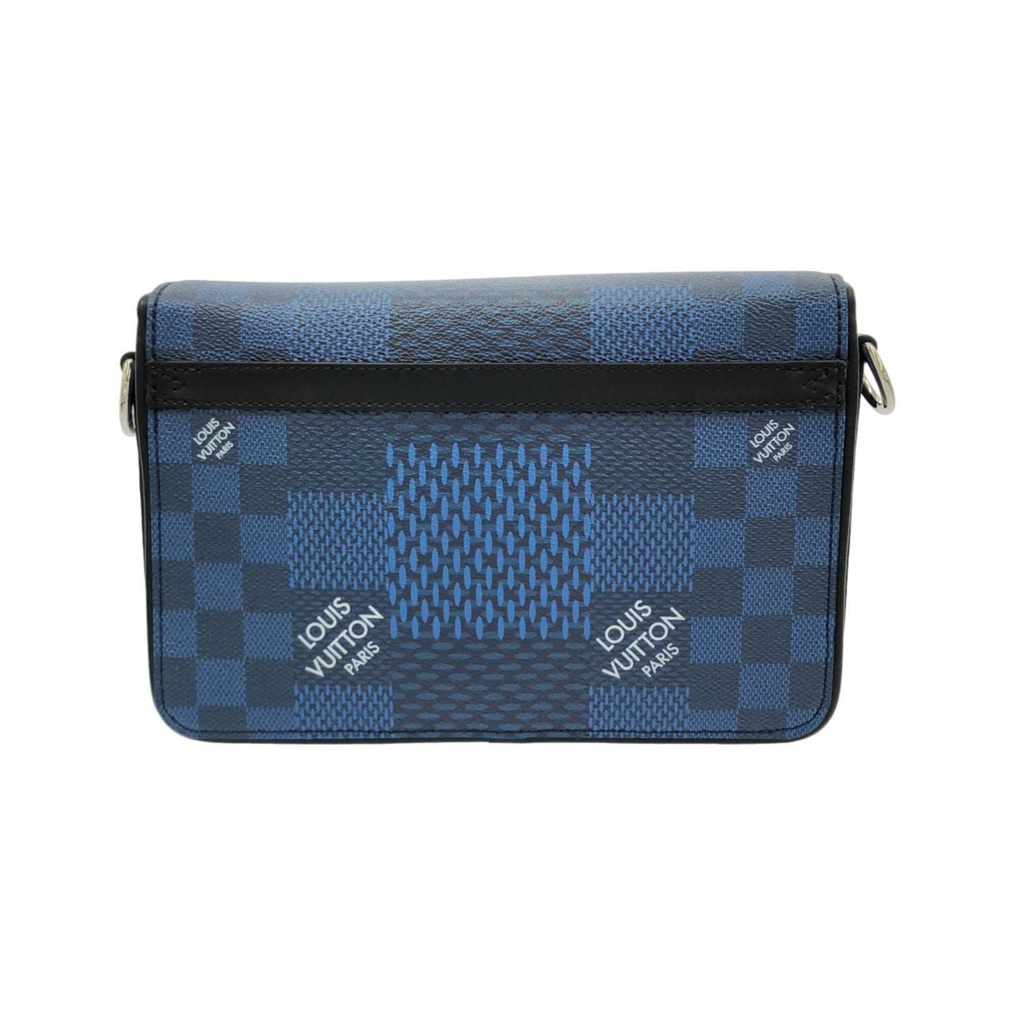 Louis Vuitton Blue Marine Marine Blue Coated Canvas Shoulder Bag (Pre-Owned)