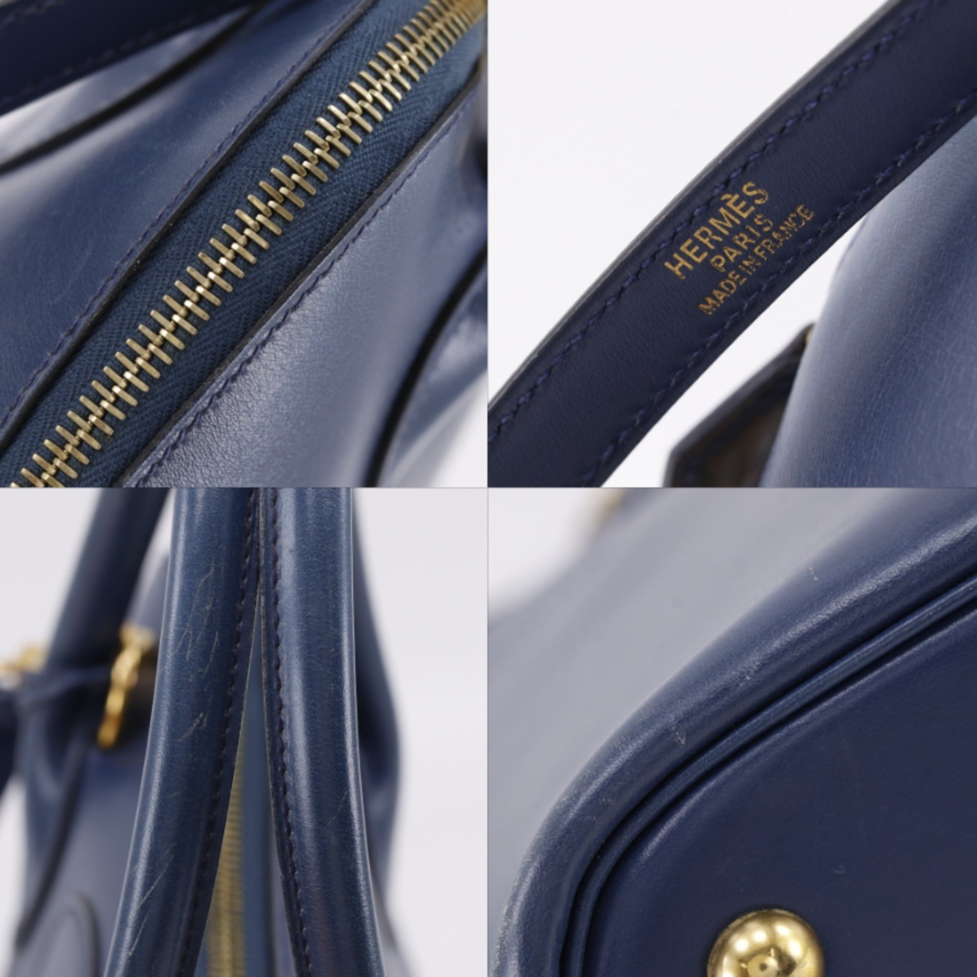 Hermes Bolide Blue Marine Navy Handbag (Pre-Owned)