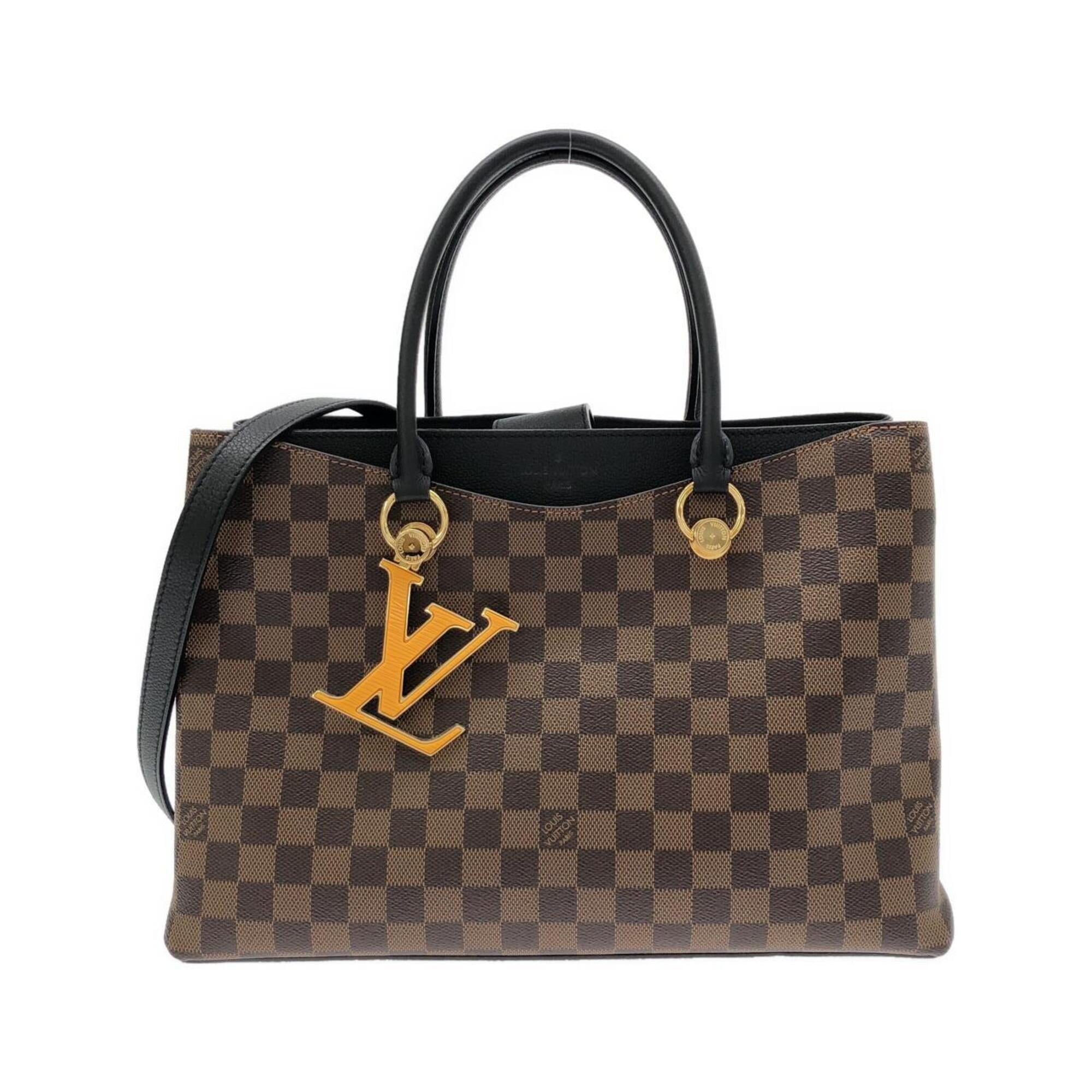 Louis Vuitton Black Ebene Coated Canvas Handbag (Pre-Owned)