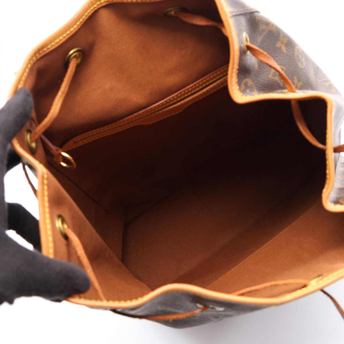 Louis Vuitton Brown Monogram Coated Canvas Leather Backpack (Pre-Owned)