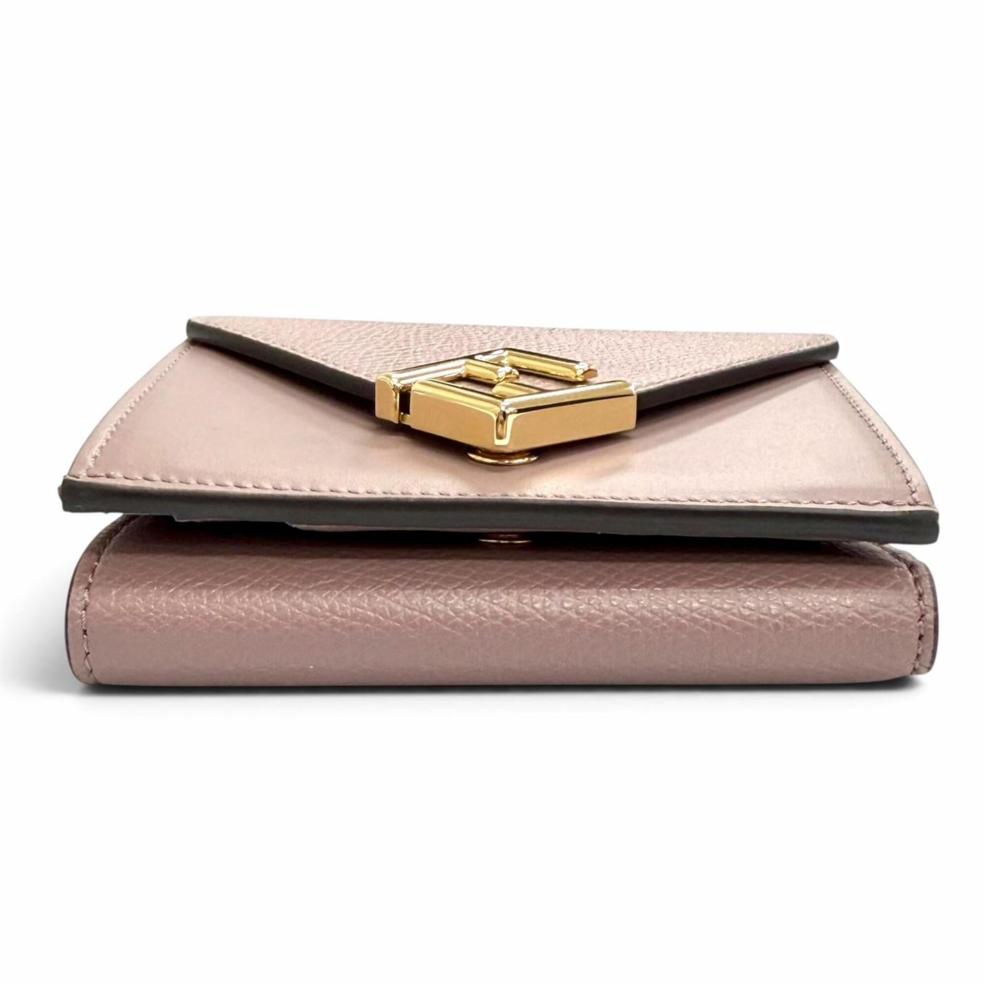 Fendi Purple Leather Wallet (Tri-Fold) (Pre-Owned)
