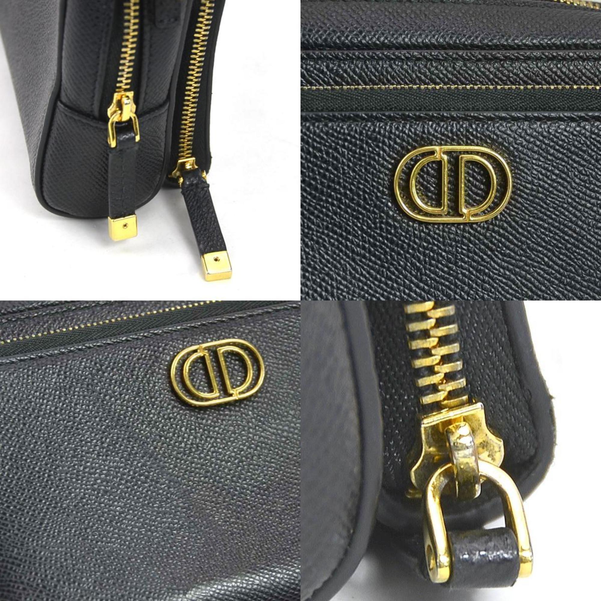 Christian Dior Black Leather Shoulder Bag (Pre-Owned)