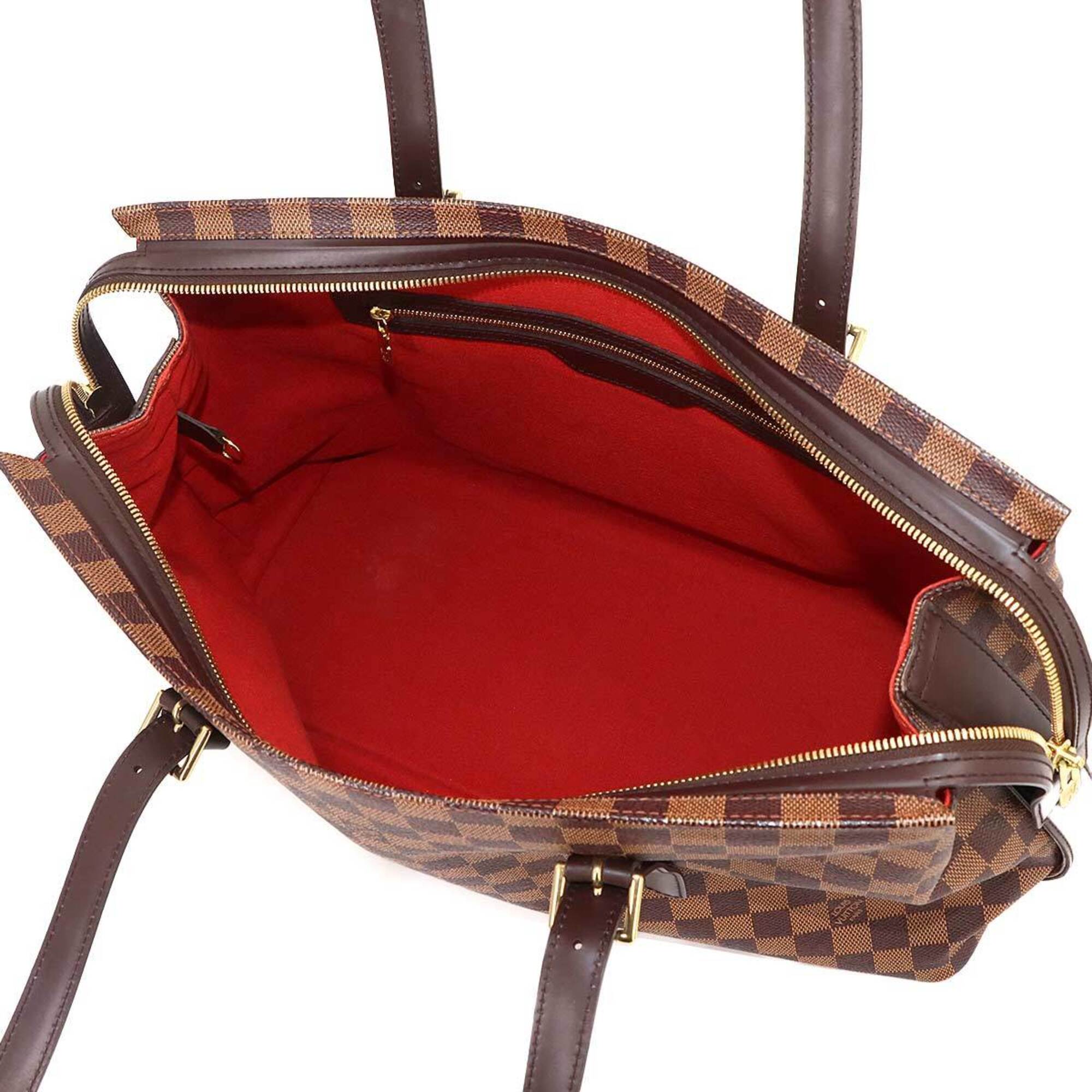 Louis Vuitton Damier Ebene Damier Canvas Handbag Tote Bag (Pre-Owned)