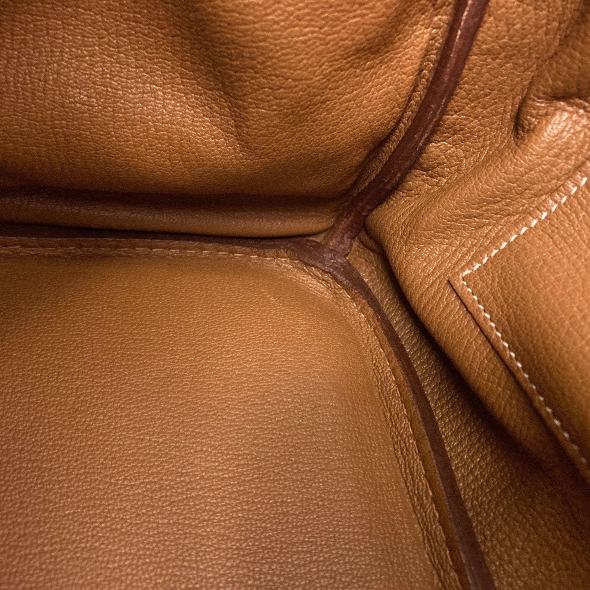 Hermes Gold Brown Taurillon Clemence Leather Handbag (Pre-Owned)