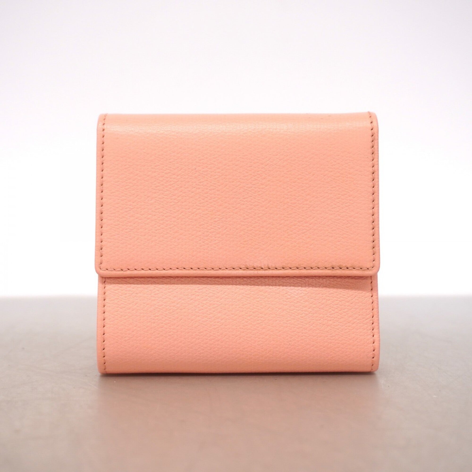 Chanel Pink Leather Wallet (Tri-Fold) (Pre-Owned)