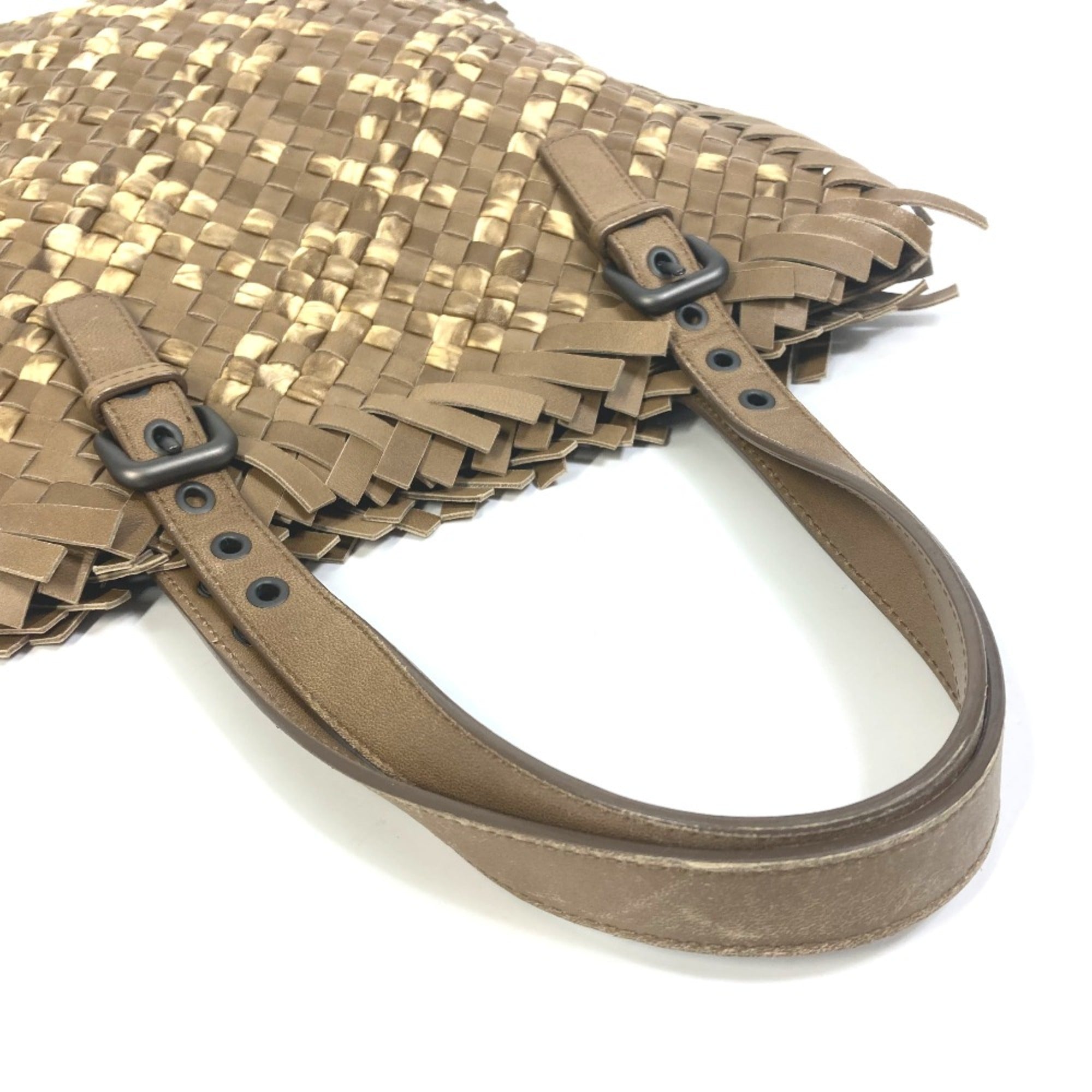 Bottega Veneta Beige Leather Tote Bag (Pre-Owned)
