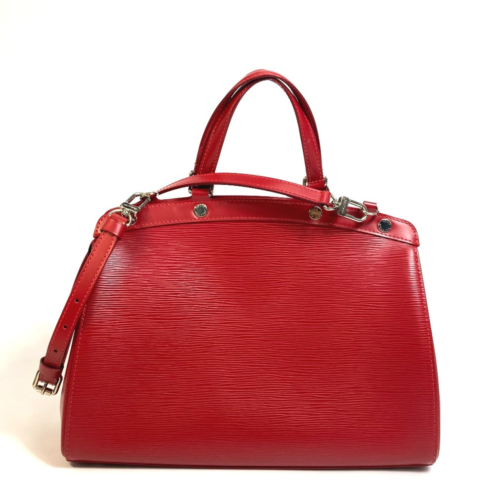 Louis Vuitton Red Leather Handbag (Pre-Owned)