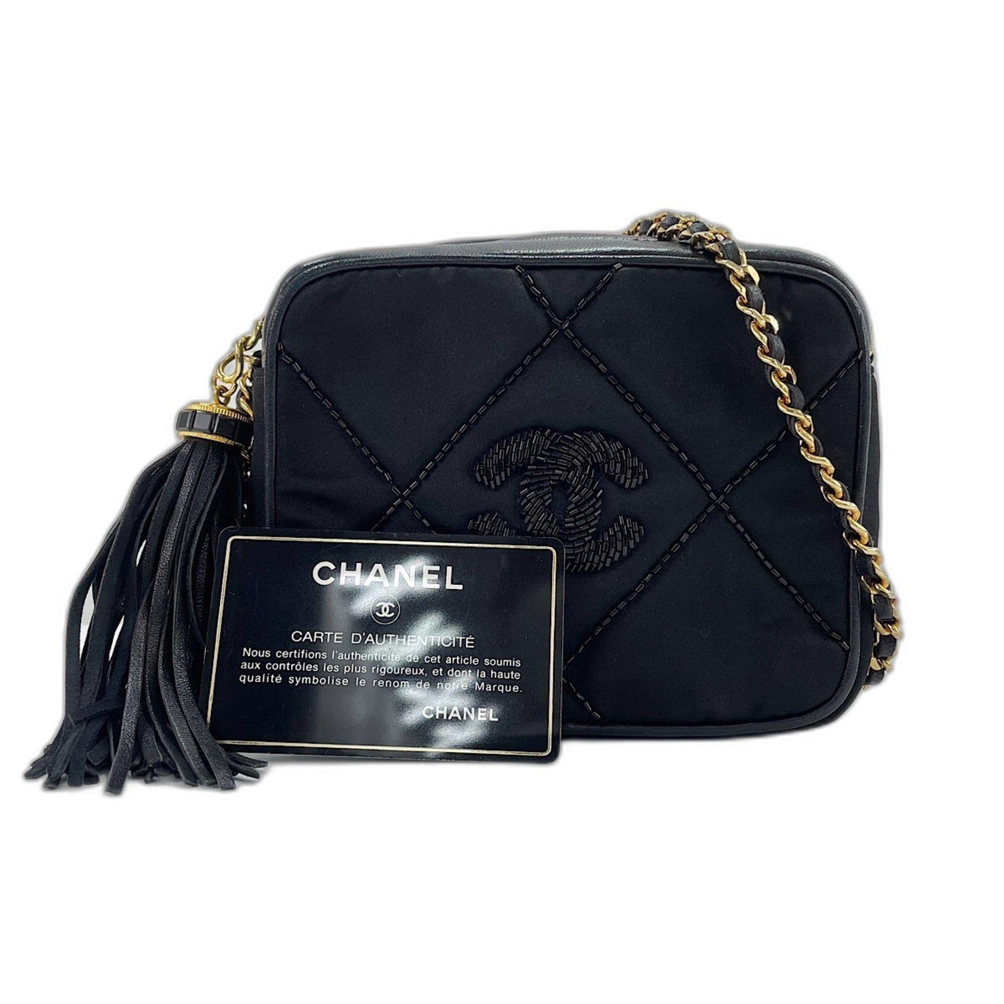 Chanel Matelasse Black Shoulder Bag (Pre-Owned)