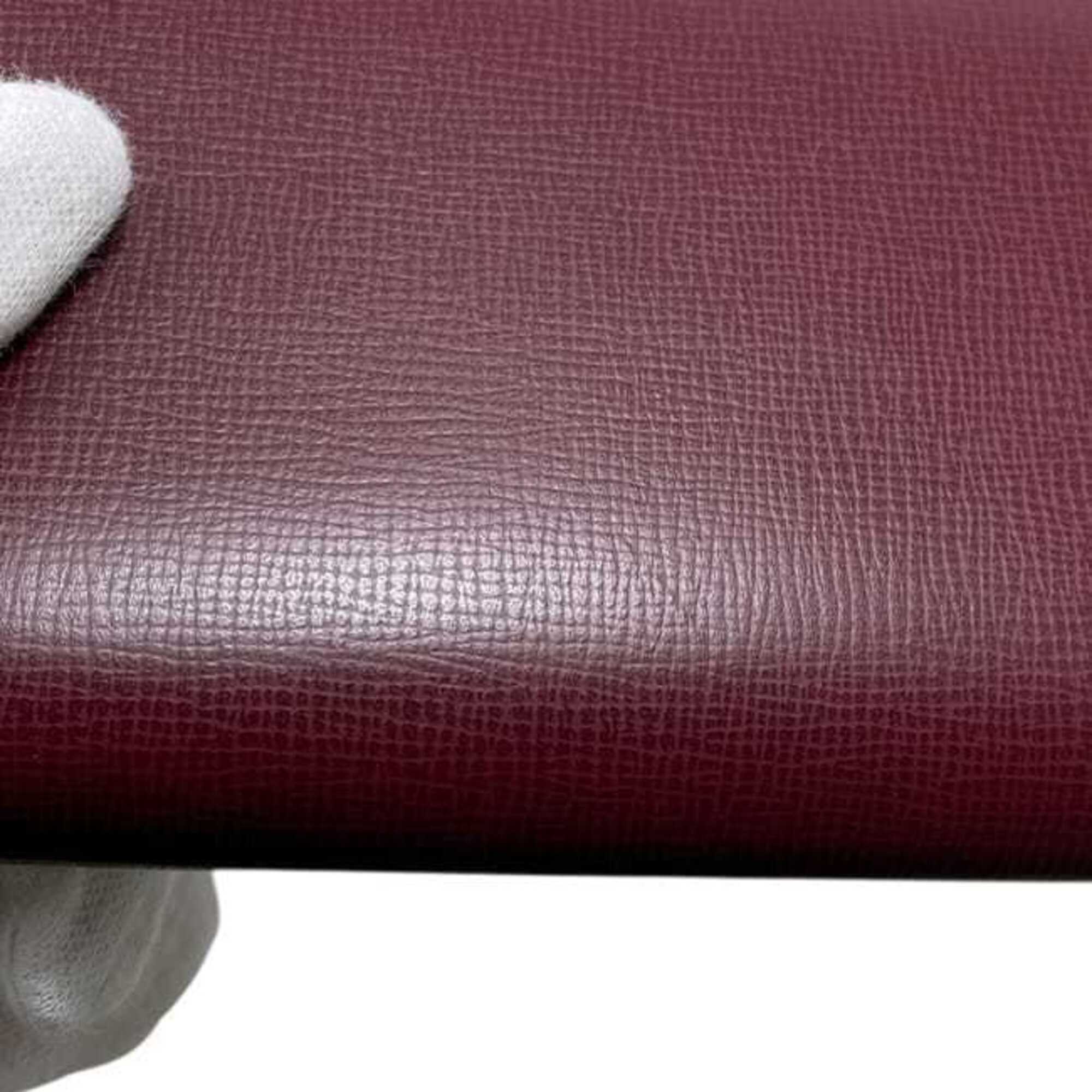 Cartier Bordeaux Wine Red Leather Wallet (Bi-Fold) (Pre-Owned)